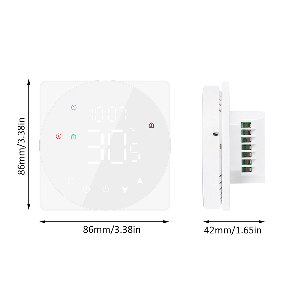 Tuya Wifi Smart-temperaturregler Mit 5a Touchscreen-lcd-bildschirm, Wöchentlich Programmierbarem Thermostat Und Fernsteuerung Per App.