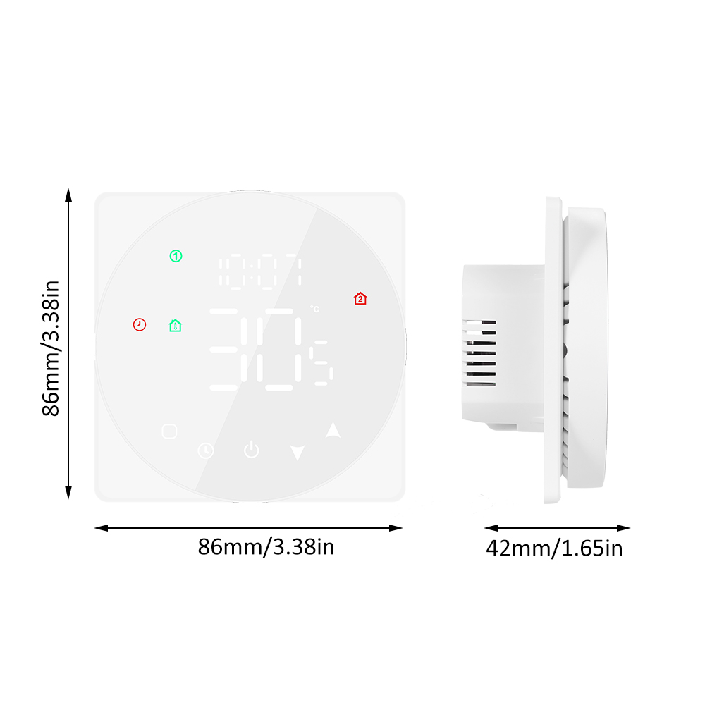 Tuya Wifi Smart-thermostat Mit 5a-touch-lcd-bildschirm Für Wasser-/gasboiler, Wochenweise Programmierbar Und Per App Fernsteuerbar.