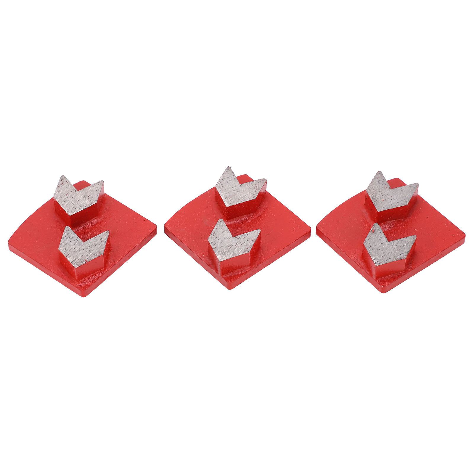 Set Mit 3 Diamant-schwalbenschwanzschleifscheiben Für Beton, Aggressives Schneiden, 2 Pfeilförmige Zähne, Rot, Größe 30