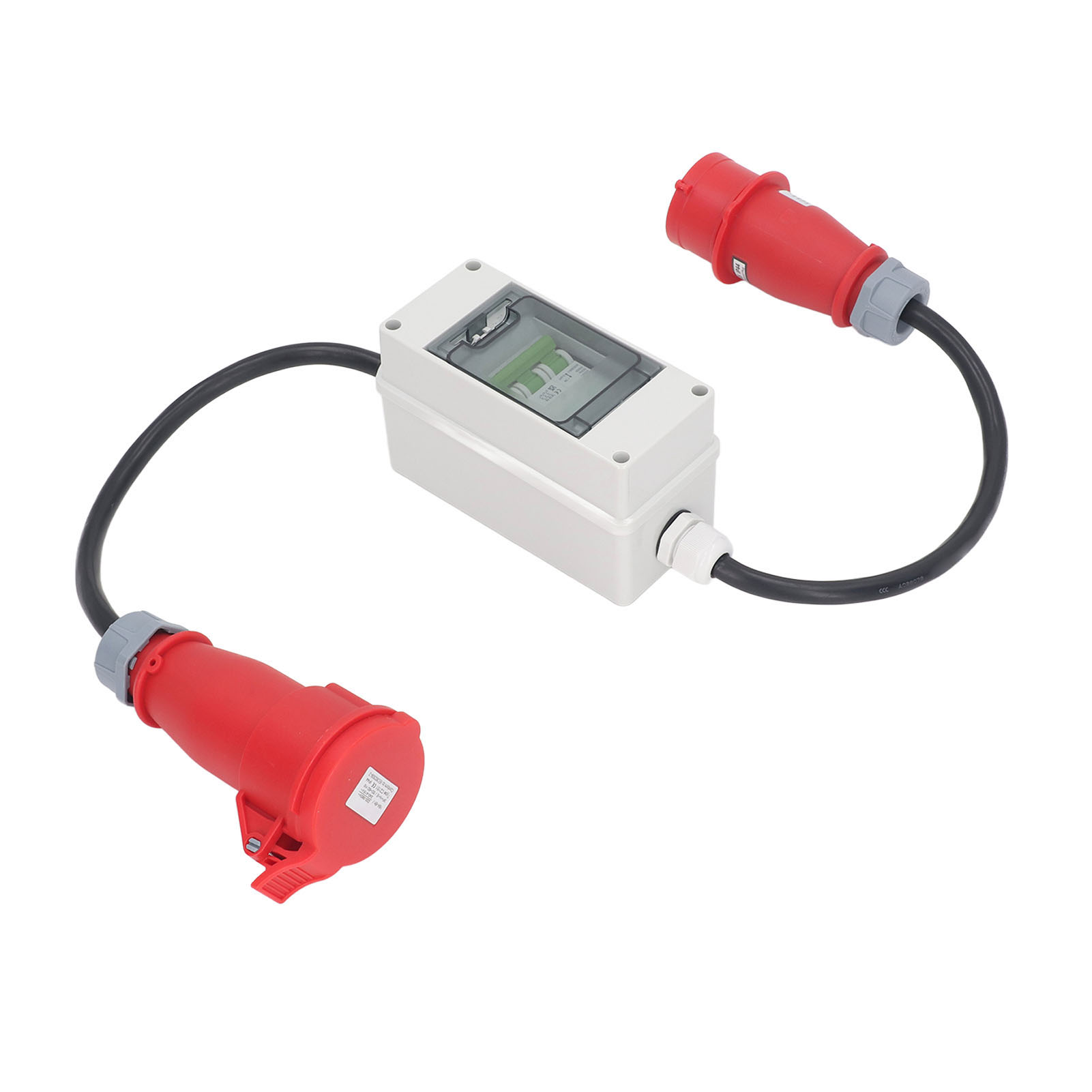 Cee Ip44 5-poliger 2,5 Mm² 16-a-stecker-auf-buchse-adapter Mit 400-v-16-a-dreipol-leistungsschalter