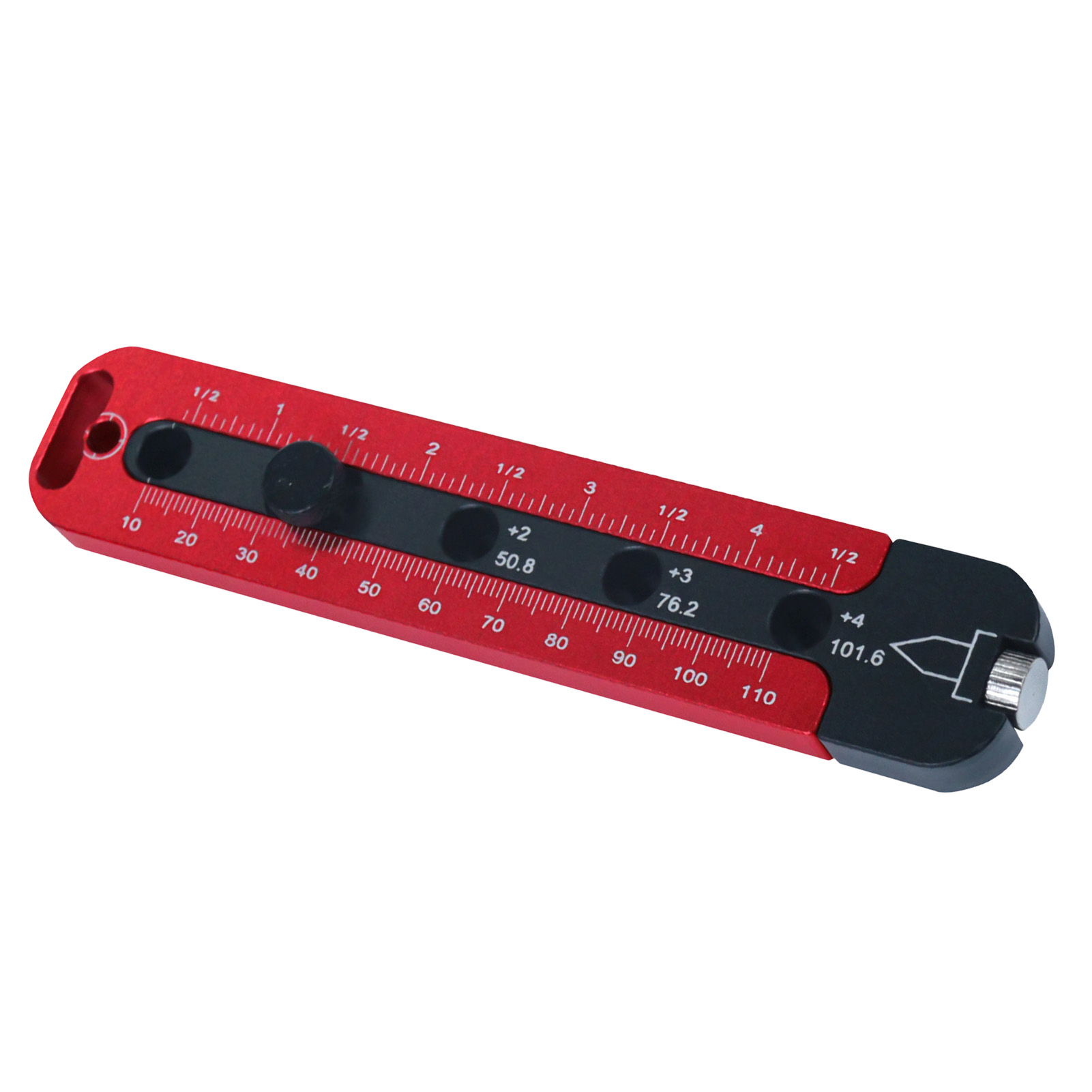 Doppelskaliger Schreinerzirkel Aus Aluminiumlegierung Mit Fixpunkt Für Leder- Und Holzarbeiten.