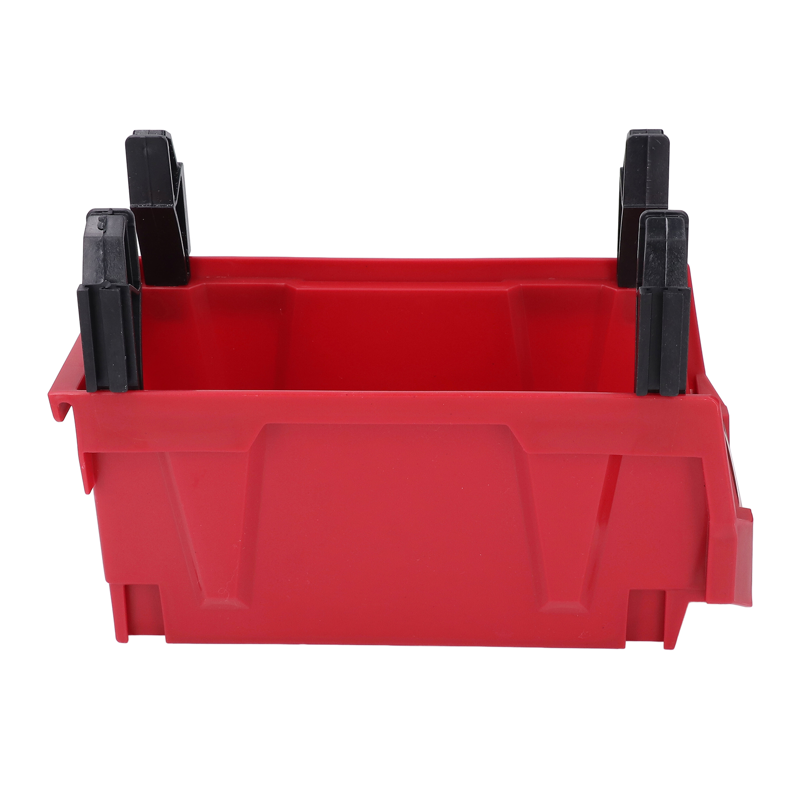 Robuste Pp-aufbewahrungsbox Für Ersatzteile, Große Öffnung, Werkzeugaufhängung Auf Der Rückseite, Für Garage Oder Werkstatt, 276 X 139 X 128 Mm, Rot