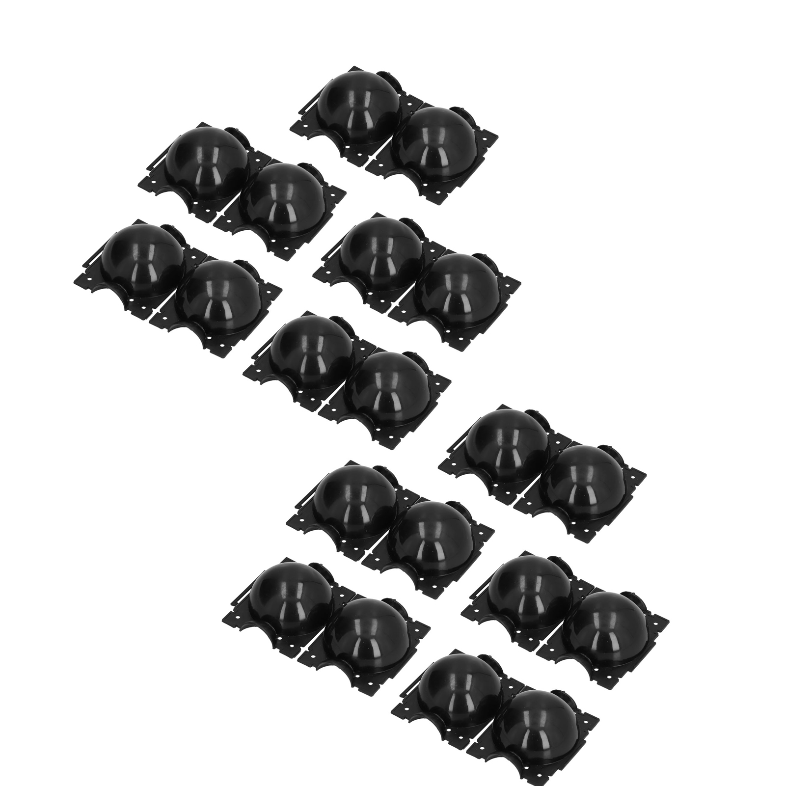 Packung Mit 10 Hochdruck-veredelungsboxen Für Pflanzenstecklinge (12 Cm), Schwarz.