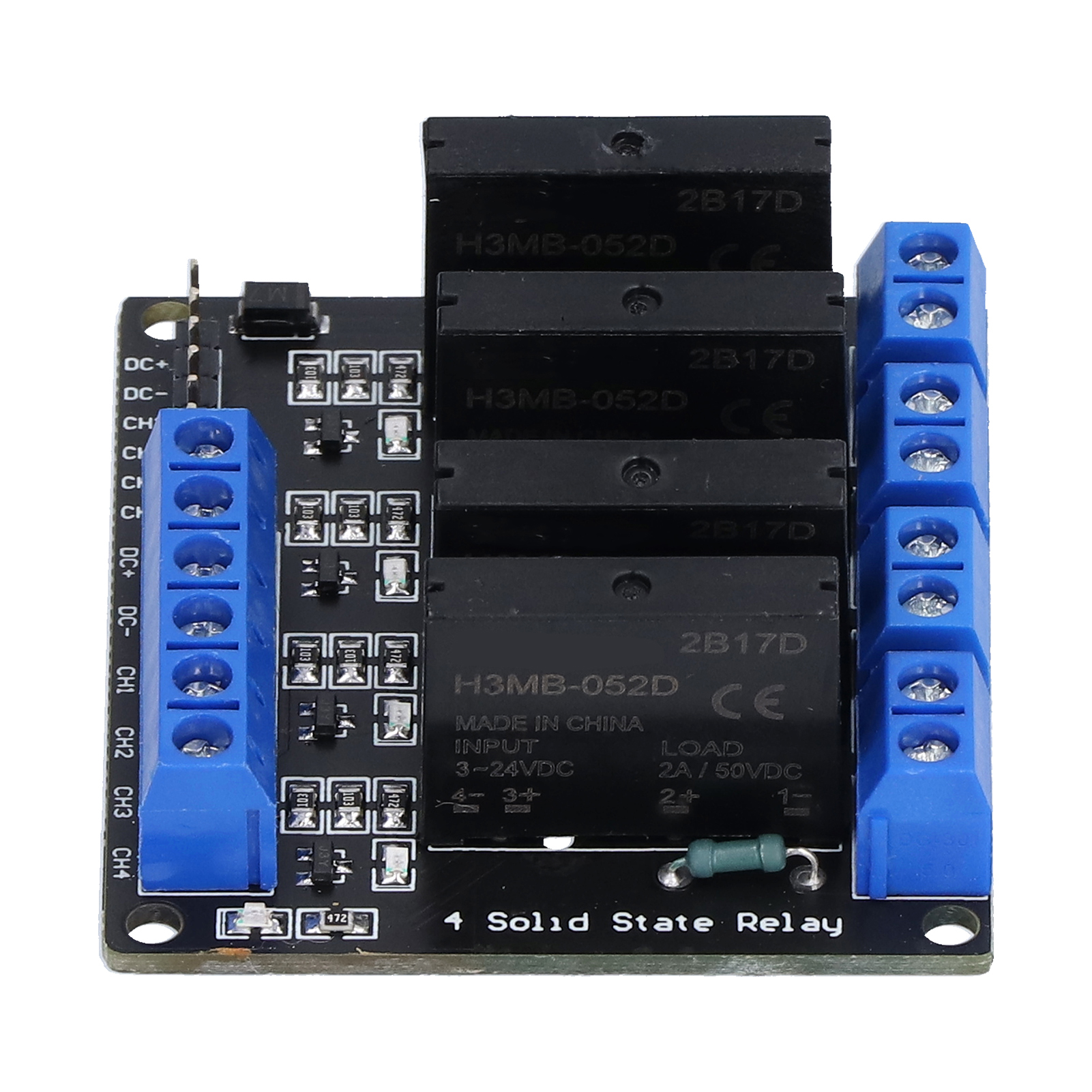 4-kanal-halbleiterrelaismodul Mit Hoher Triggerempfindlichkeit, Dc/ac-steuerung Und 3-24v-sicherung Hy-m283