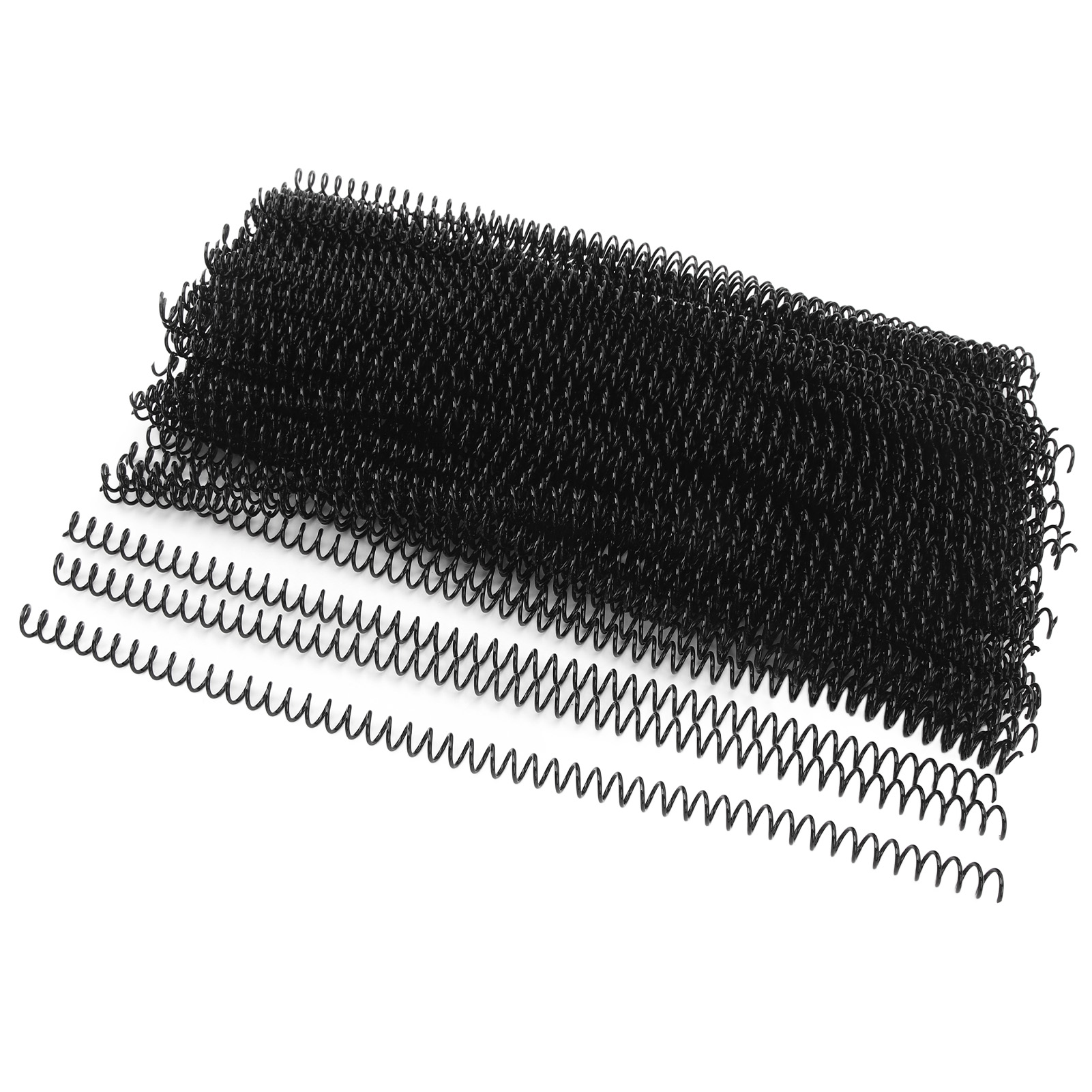 100 Schwarze Kunststoff-bindespiralen, 48 Ringe, 4:1 Teilung, A4-format, Kapazität 40 Blatt, 8 Mm Durchmesser.