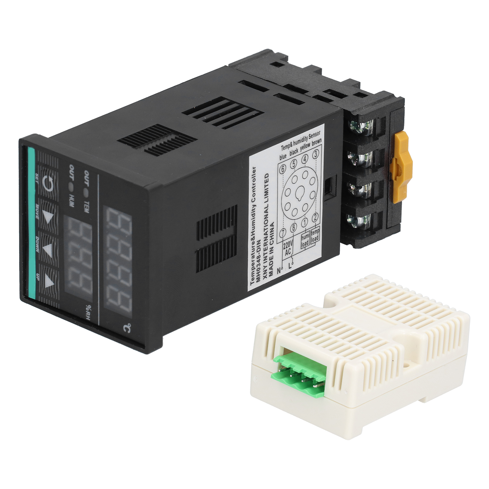 Temperatur- Und Feuchtigkeitsregler, Hochpräziser Intelligenter Digitaler Monitor Mh0348-din Ac85-265v