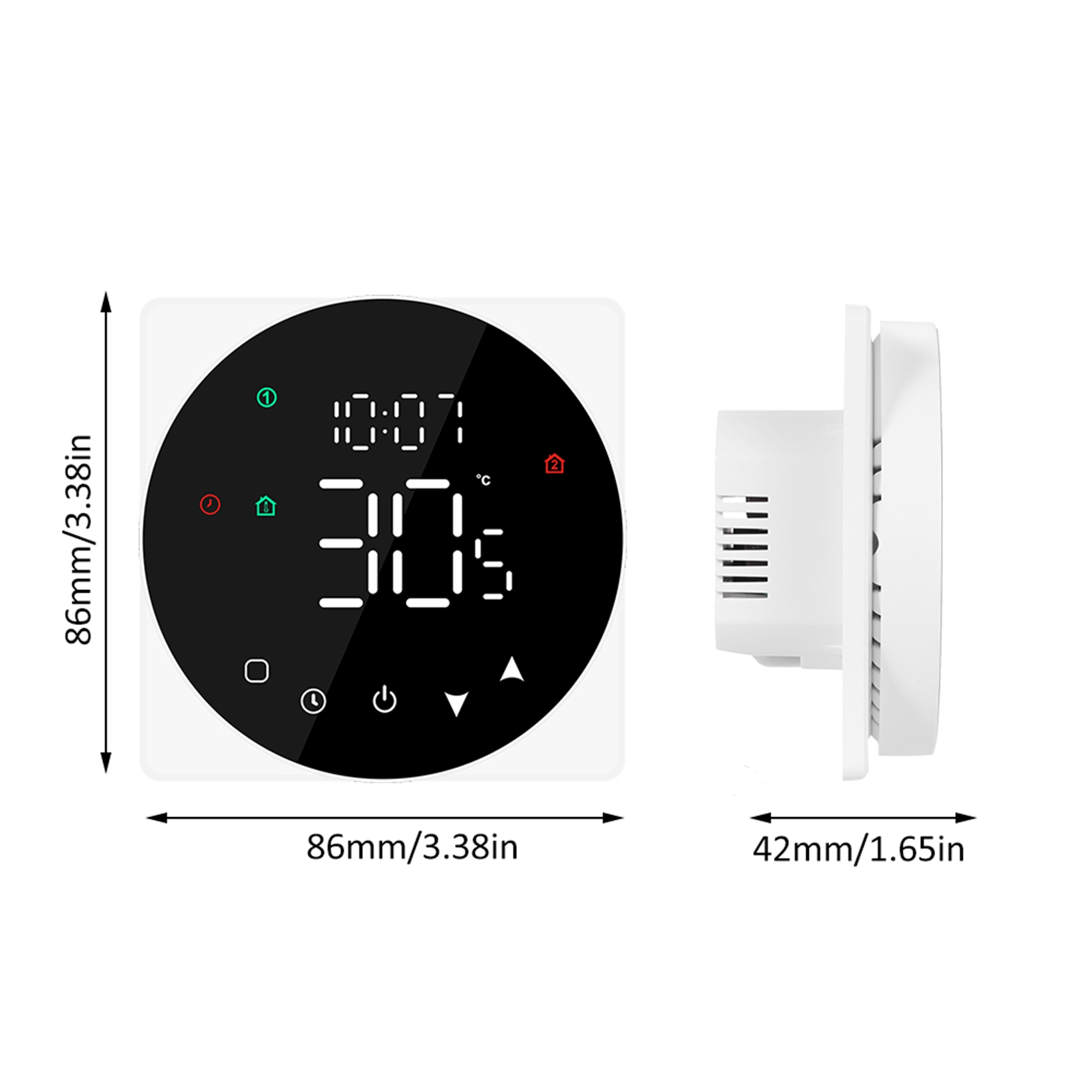Tuya Wifi Smart-thermostat Mit 16a Touchscreen-lcd-bildschirm, Wöchentlich Programmierbar Und Per App Fernsteuerbar Für Elektrische Heizung, Ermöglicht Energieeinsparungen.
