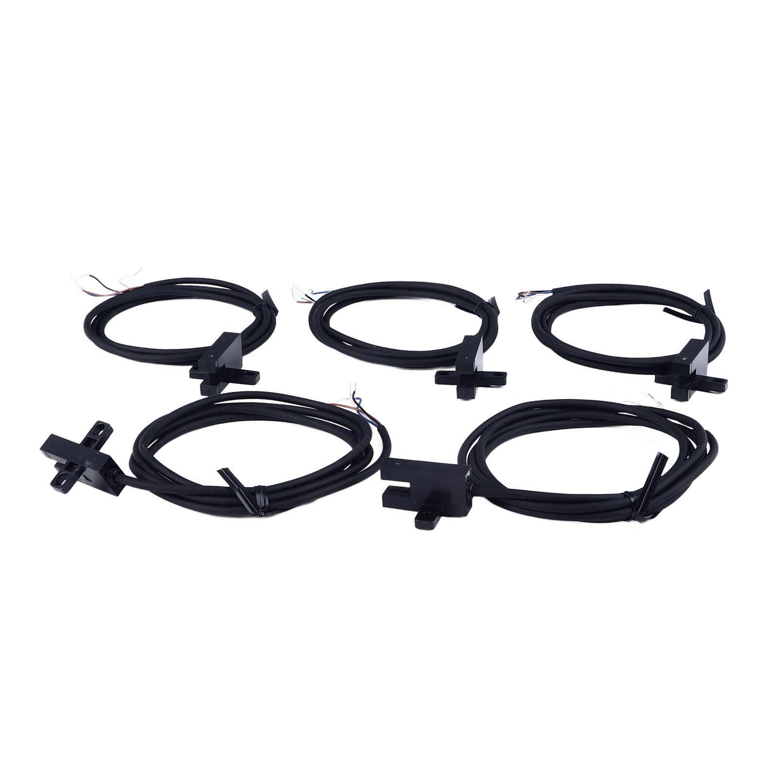 Packung Mit 5 U-förmigen Fotoelektrischen Endschaltern, No, Nc, Npn, Mit 1 Meter Kabel, Dc 5–24 V