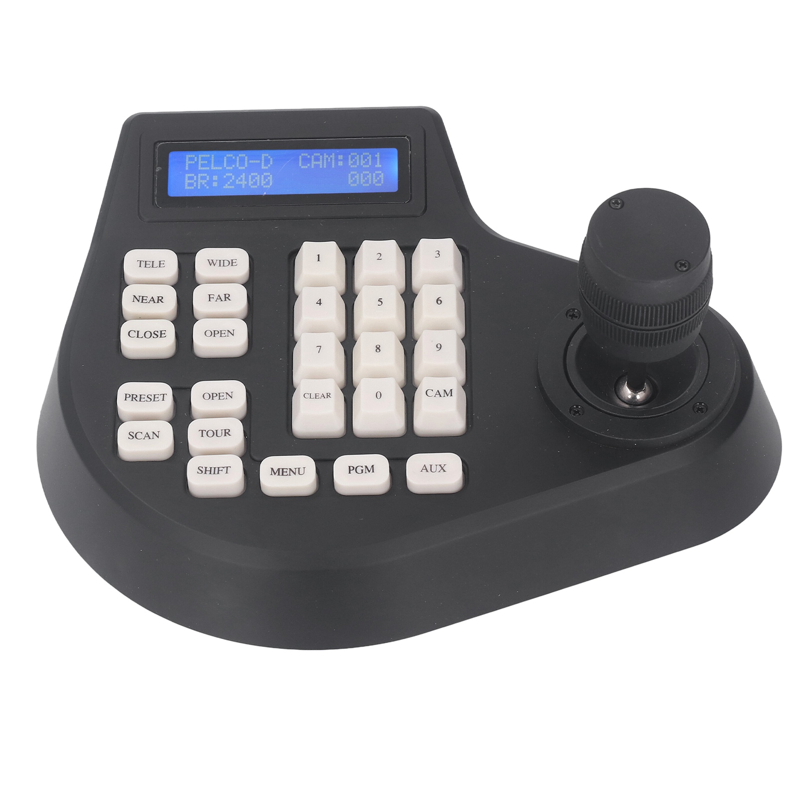 Ptz-steuerung (schwenken, Neigen Und Scrollen) Für Koaxiale Analoge Dome-kameras Mit 2d-tastatur Und Joystick, Rs485-bus, 100–240-v-eu-stecker