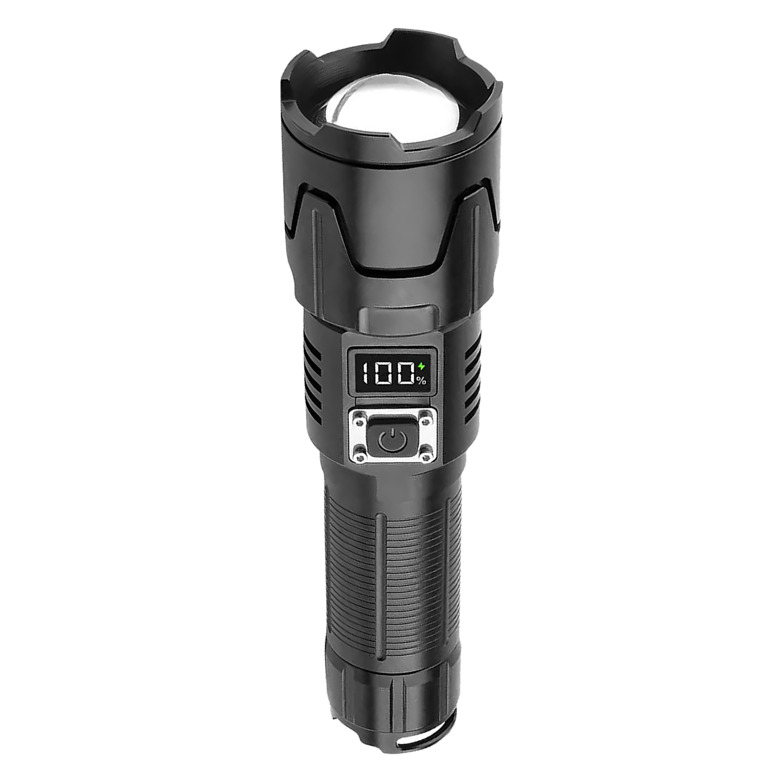 Wiederaufladbare Led-taschenlampe Mit Usb-anschluss, Digital, 120.000 Lumen, Hoher Lichtstrom, Ultrahell, Zoombar, Wasserdicht Nach Ipx5