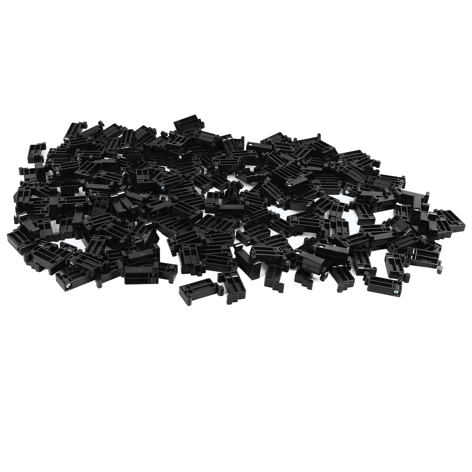 Packung Mit 200 Kunststoff-anschlusskappen, Befestigungsclips Für 35-mm-schienenklemmen, Schwarz
