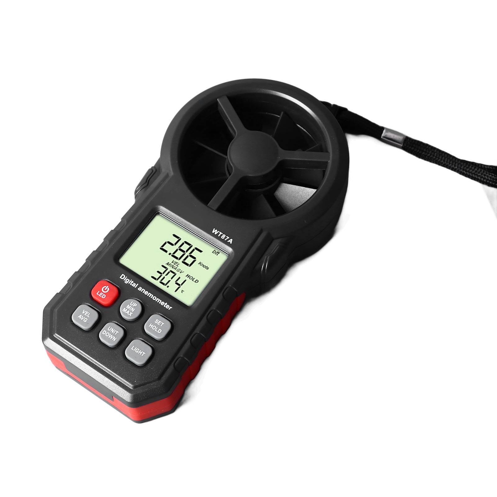 Digitales Anemometer, Windgeschwindigkeitssensor, Windtemperaturmesser, Lcd-bildschirm Für Den Außeneinsatz