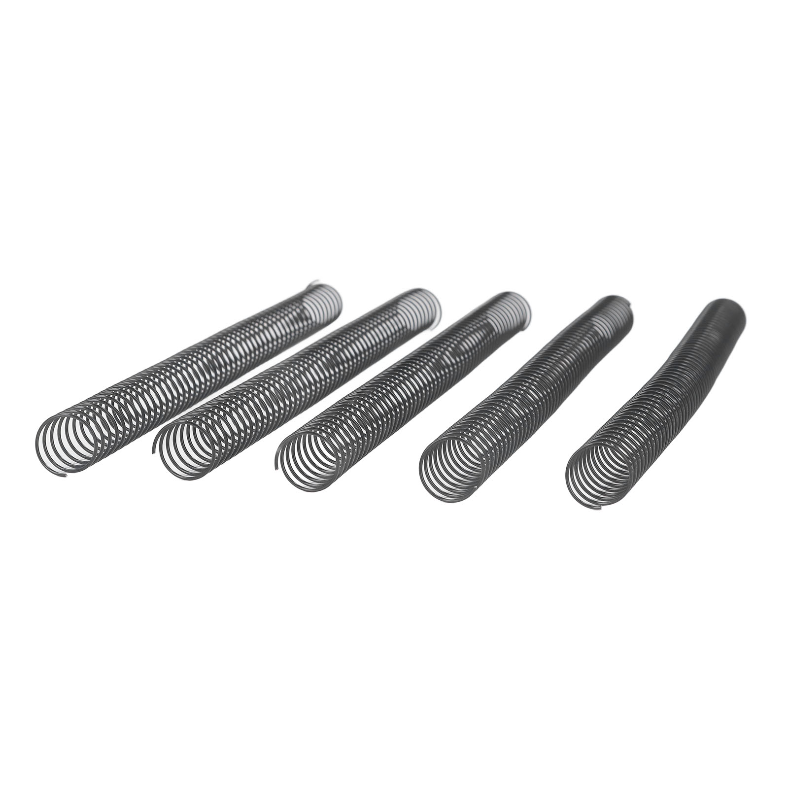 100 Metallspiralen, 19 Mm Durchmesser, 48 Zähne, 4:1 Teilung, Kapazität 170 Blatt, Für A4-papier, Schwarz.