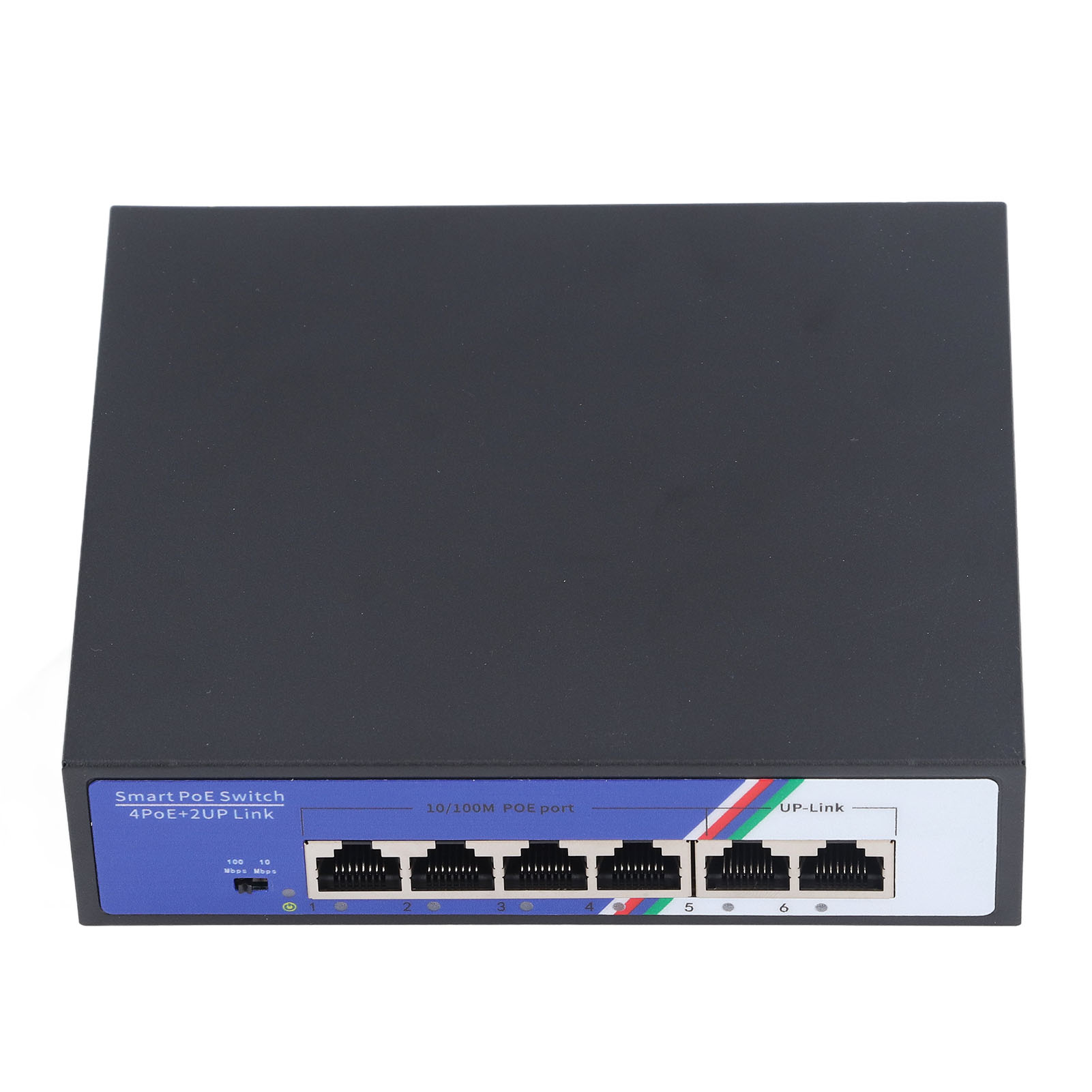 6-port Poe-switch, 1,2 Gbit/s Ethernet, Unmanaged, Plug & Play, Metallgehäuse, 100 V, 240 V (europäischer Stecker)