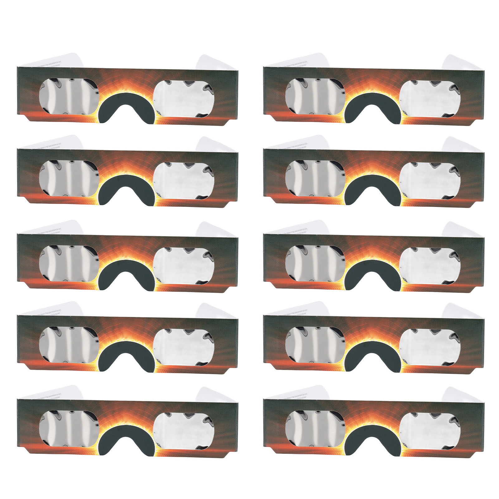 Packung Mit 10 Sonnenfinsternisbrillen, Augenschutz, Für Kinder Und Erwachsene (b)