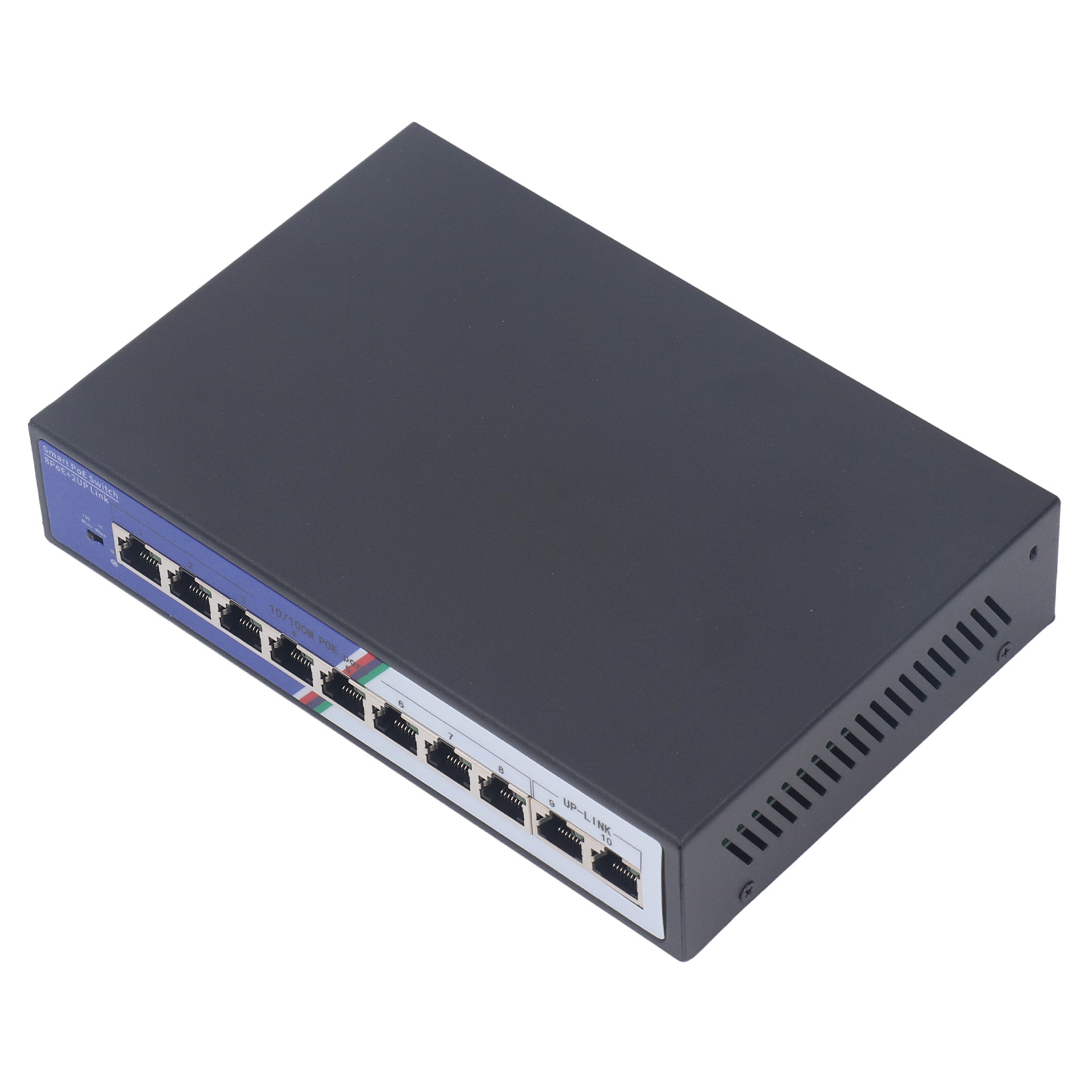 10-port Gigabit Poe-switch, 2-gbit/s-ethernet-splitter, Plug & Play, Unmanaged Netzwerk-switch, 100–240 V (europäischer Stecker)