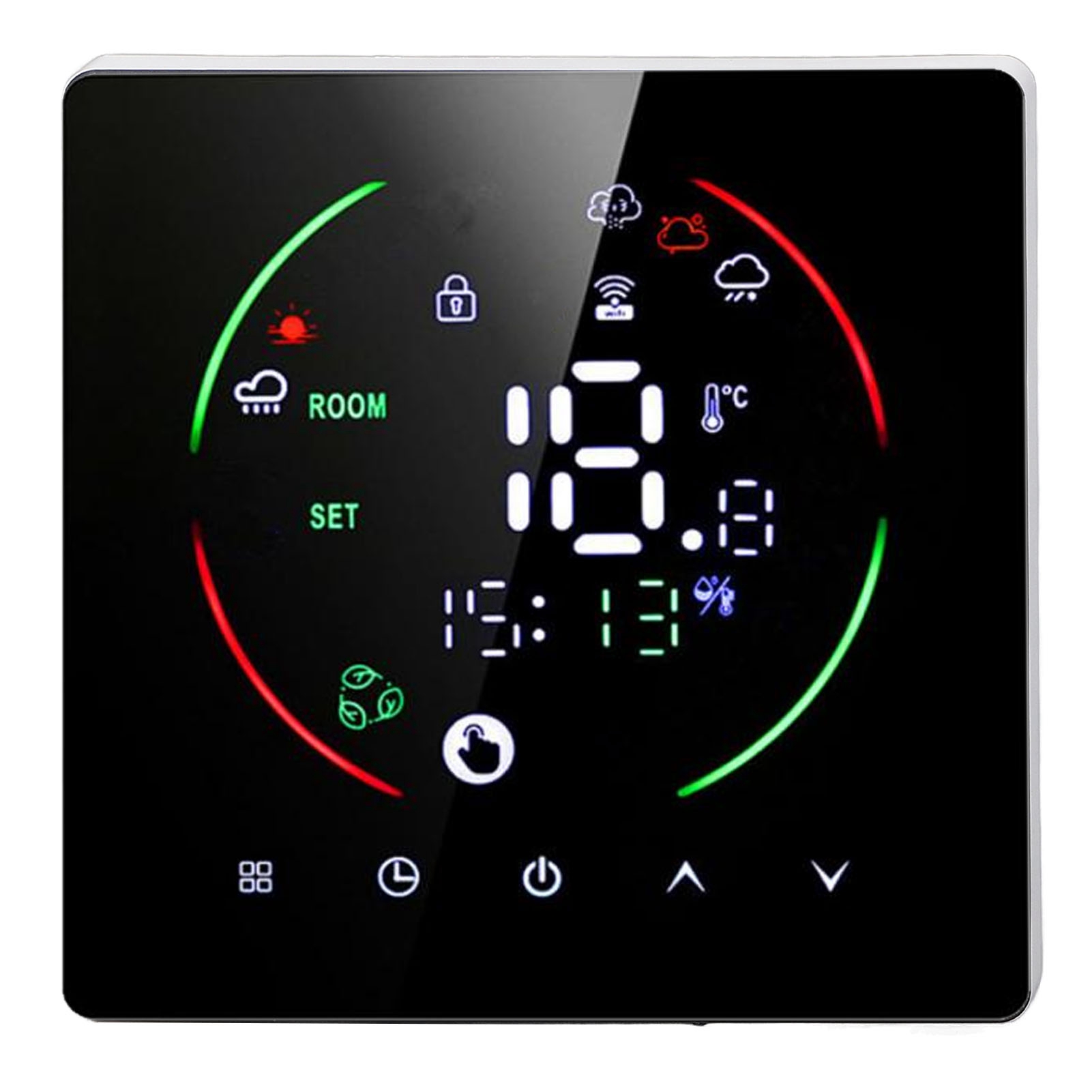 Programmierbarer Smart-thermostat Ac90 Mit Wlan-fernbedienungs-app, Farb-touchscreen Und Fernbedienung. -240 V