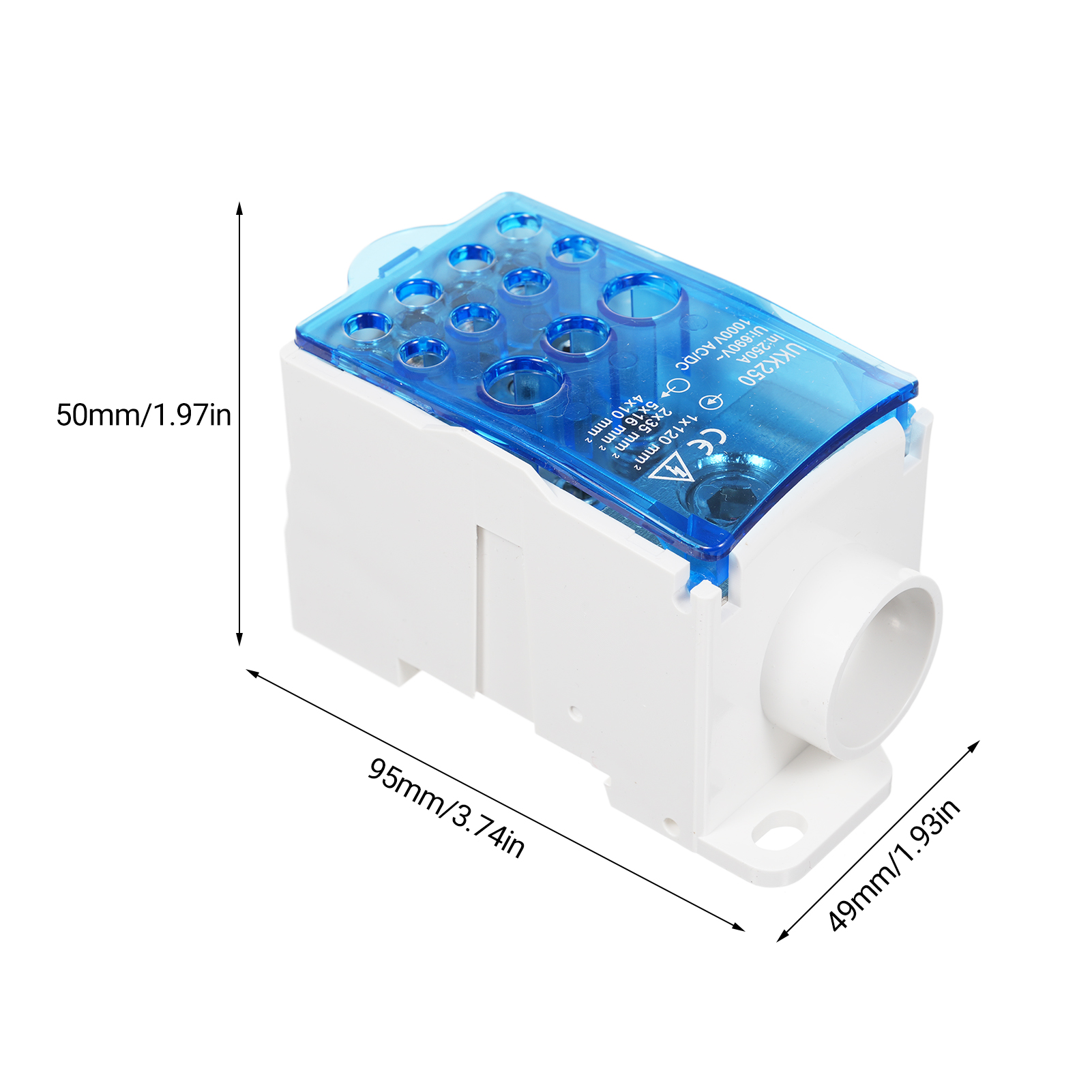 11-poliger Schraubklemmenblock Mit Abdeckung, Anschlussdose, Verteilerkasten, Din-schienen-klemmenblock, Verdrahtungsdose, Kabelverteiler, Ukk250a-stecker