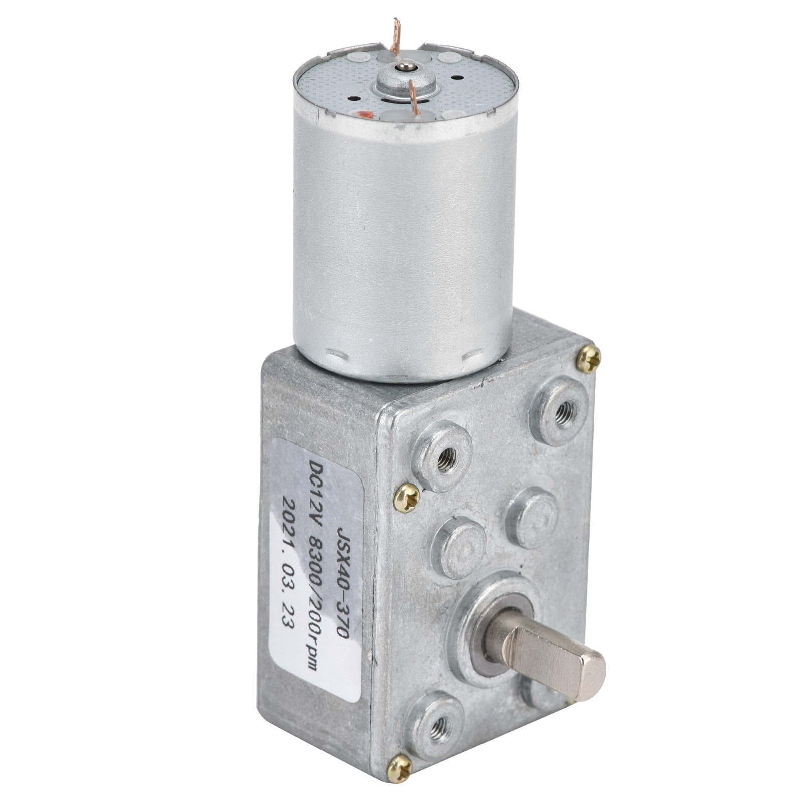 Jsx40370 Gleichstrom-schneckengetriebemotor, 12 V, 200 U/min, Selbsthemmend, Elektrischer Drehzahlminderer
