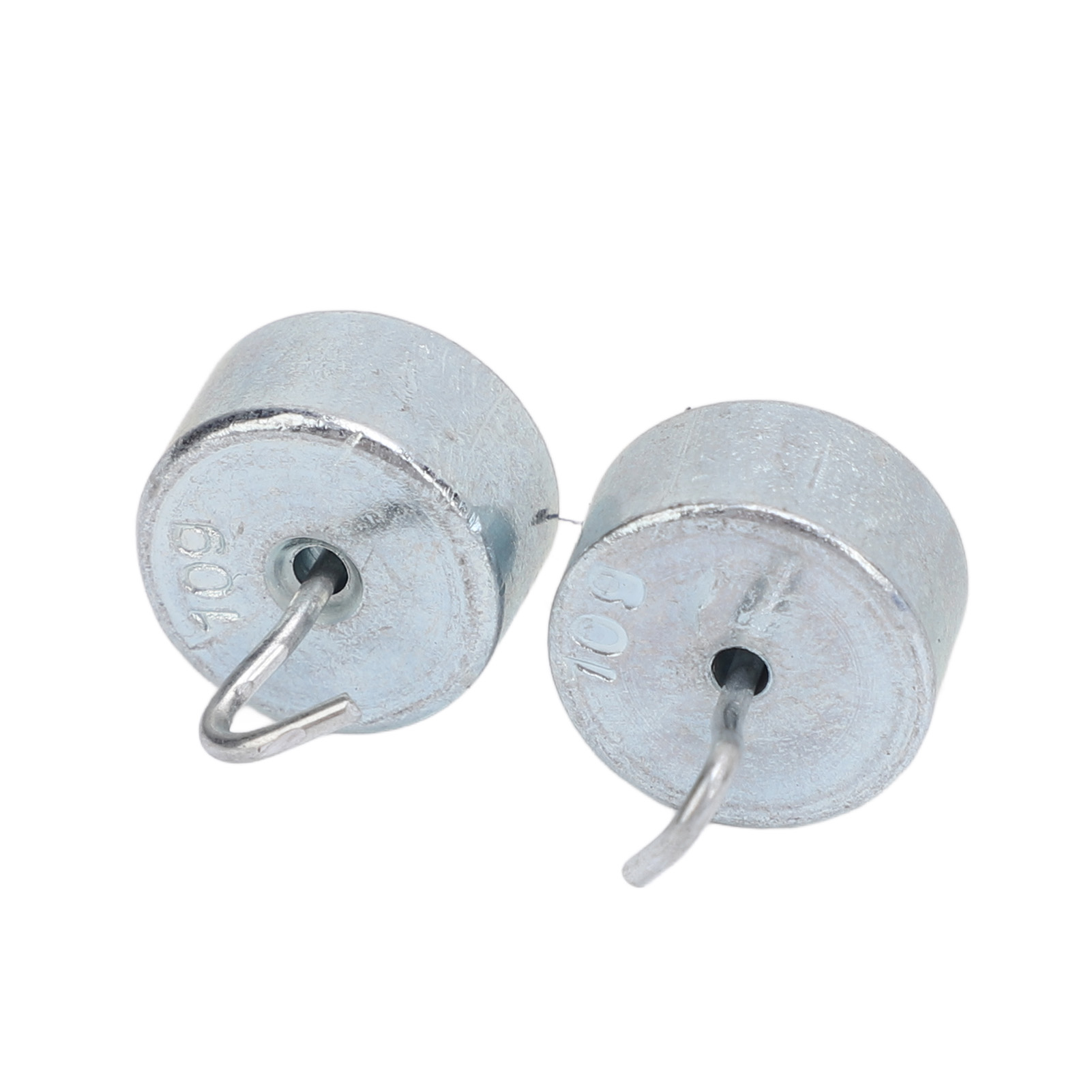 Set Aus 2 Verchromten Stahl-doppelhaken-laborgewichten À 10 G Mit Etui Für Allgemeine Physikalische Laborarbeiten.