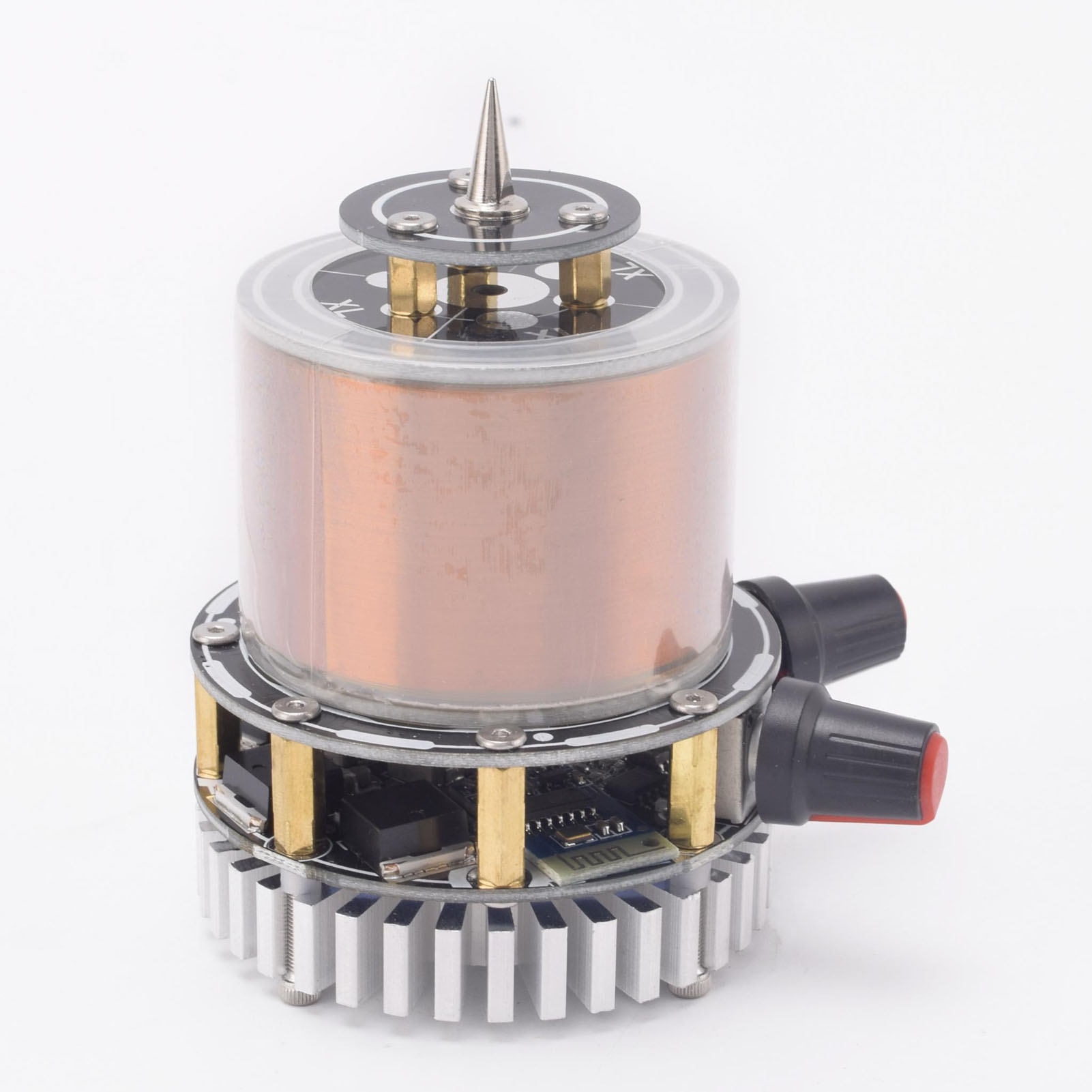 Bluetooth-musikgenerator Für Den Schreibtisch Mit Spulenbogen, 2 Led-leuchten Und Überhitzungsschutz (48 V)