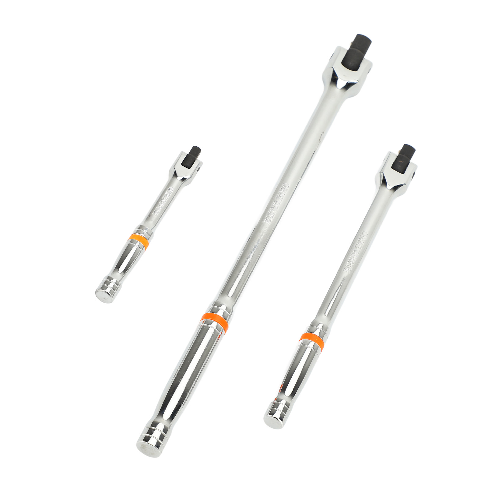 Set Aus 3 Brechstangen (1/2", 3/8" Und 1/4") Aus Cr-v-stahl Mit Flexiblem Kopf Für Reparatur- Und Wartungsarbeiten.