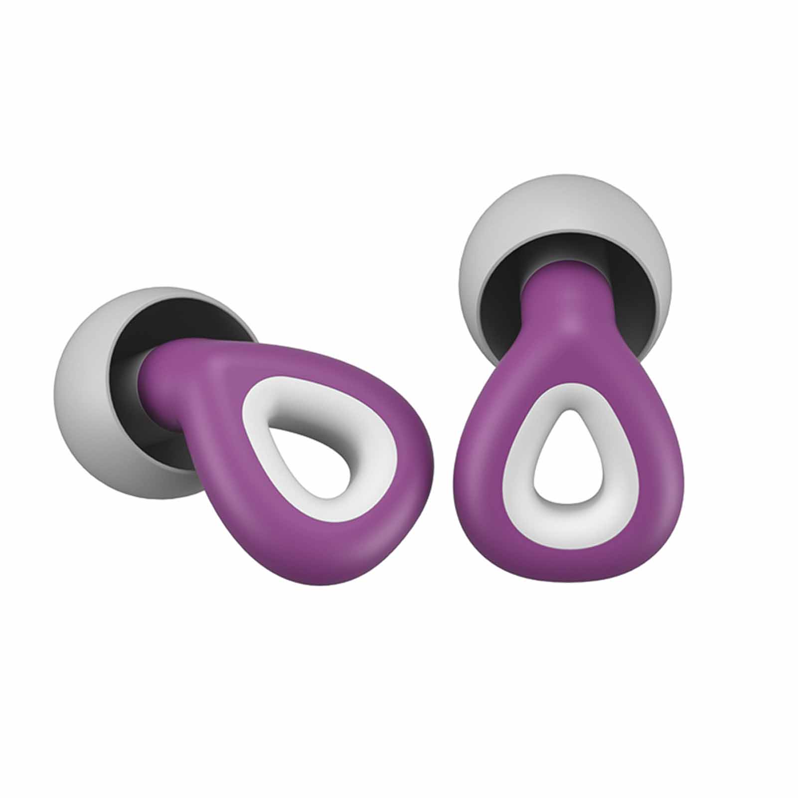 Paar Geräuschdämpfende Ohrstöpsel, Gehörschutz, Wasserdicht Und Waschbar, Aus Violettem Silikon, Zum Schlafen, Lernen Oder Arbeiten.
