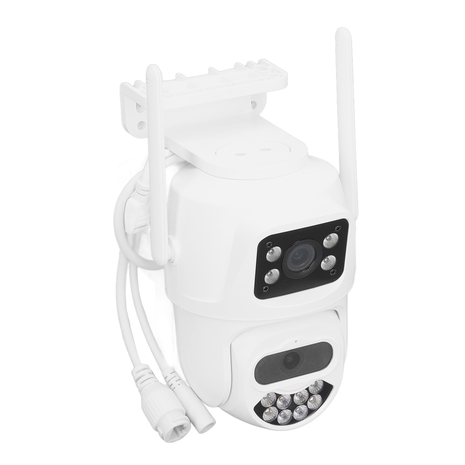 Hd-wlan-sicherheitskamera Mit Zwei Objektiven, Nachtsichtfunktion Und Fernbedienung