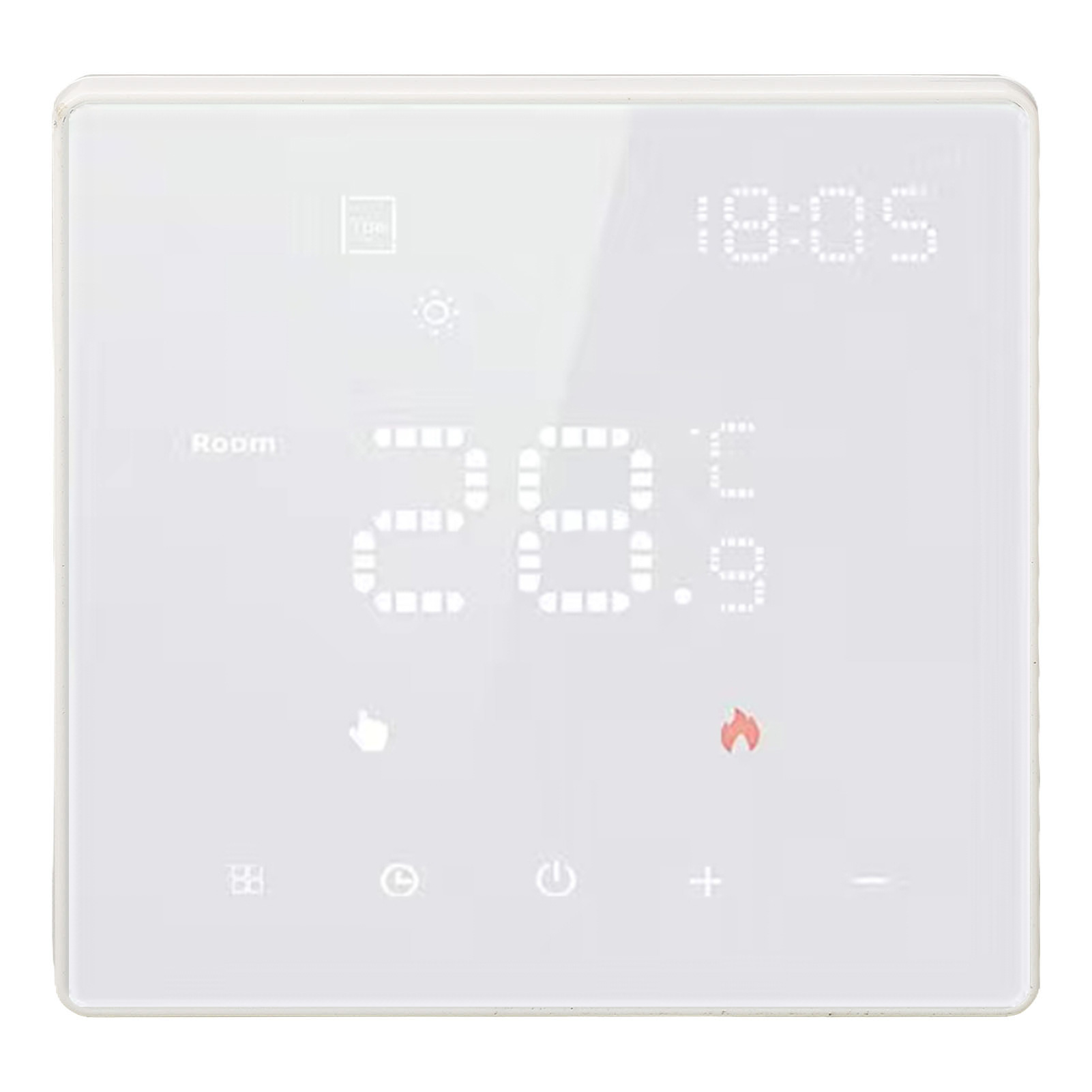 Programmierbarer Wlan-smart-thermostat Für Zuhause, Steuerbar Per Tuya-app Und Sprachsteuerung, 100–250 V Wechselstrom, Weiß, 3 A, Für Wasserbasierte Fußbodenheizung, Wandheizung