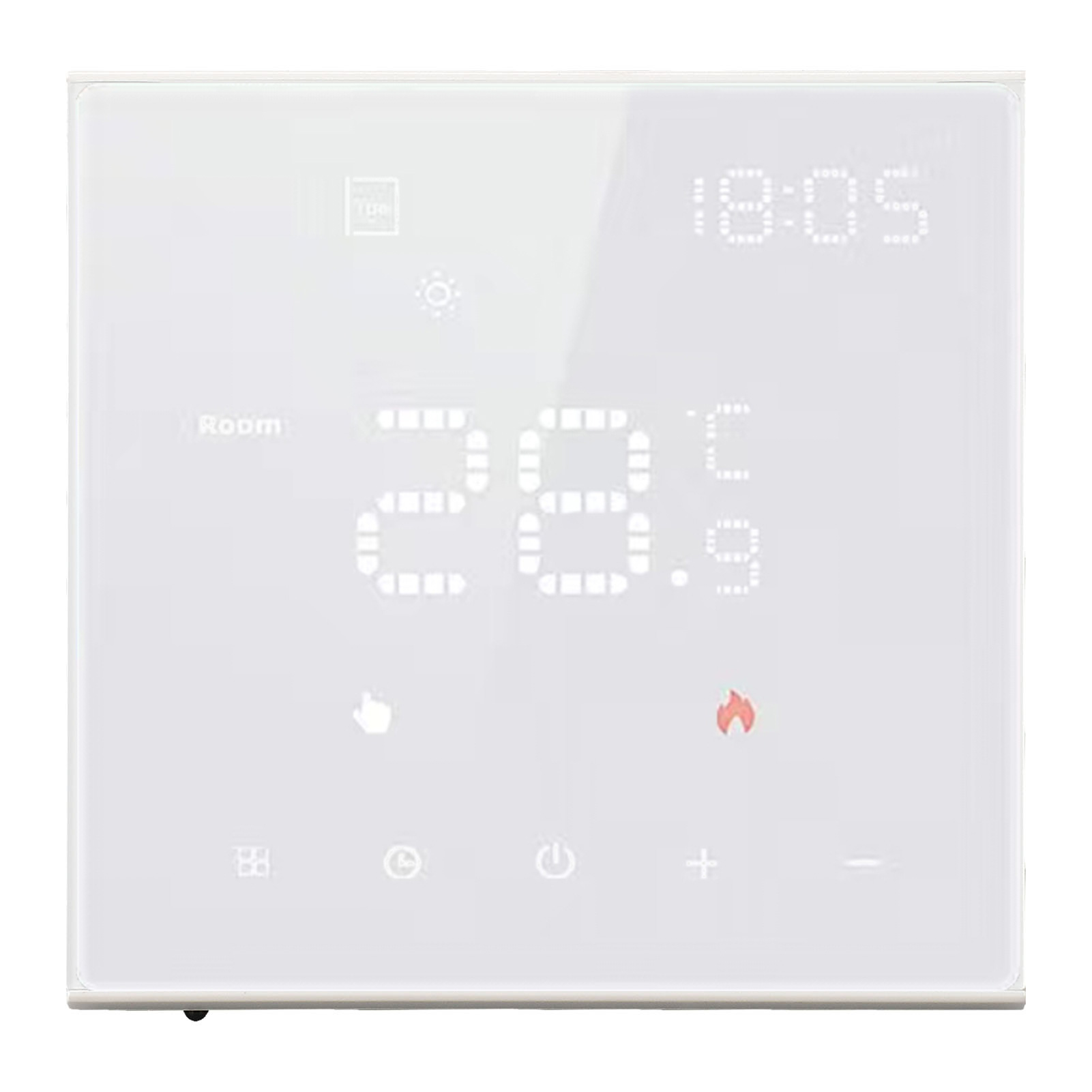 Intelligenter Thermostat Mit Weißem Touchscreen Für Zuhause Und Büro, 100–250 V Wechselstrom, 16 A, Elektrische Fußbodenheizung