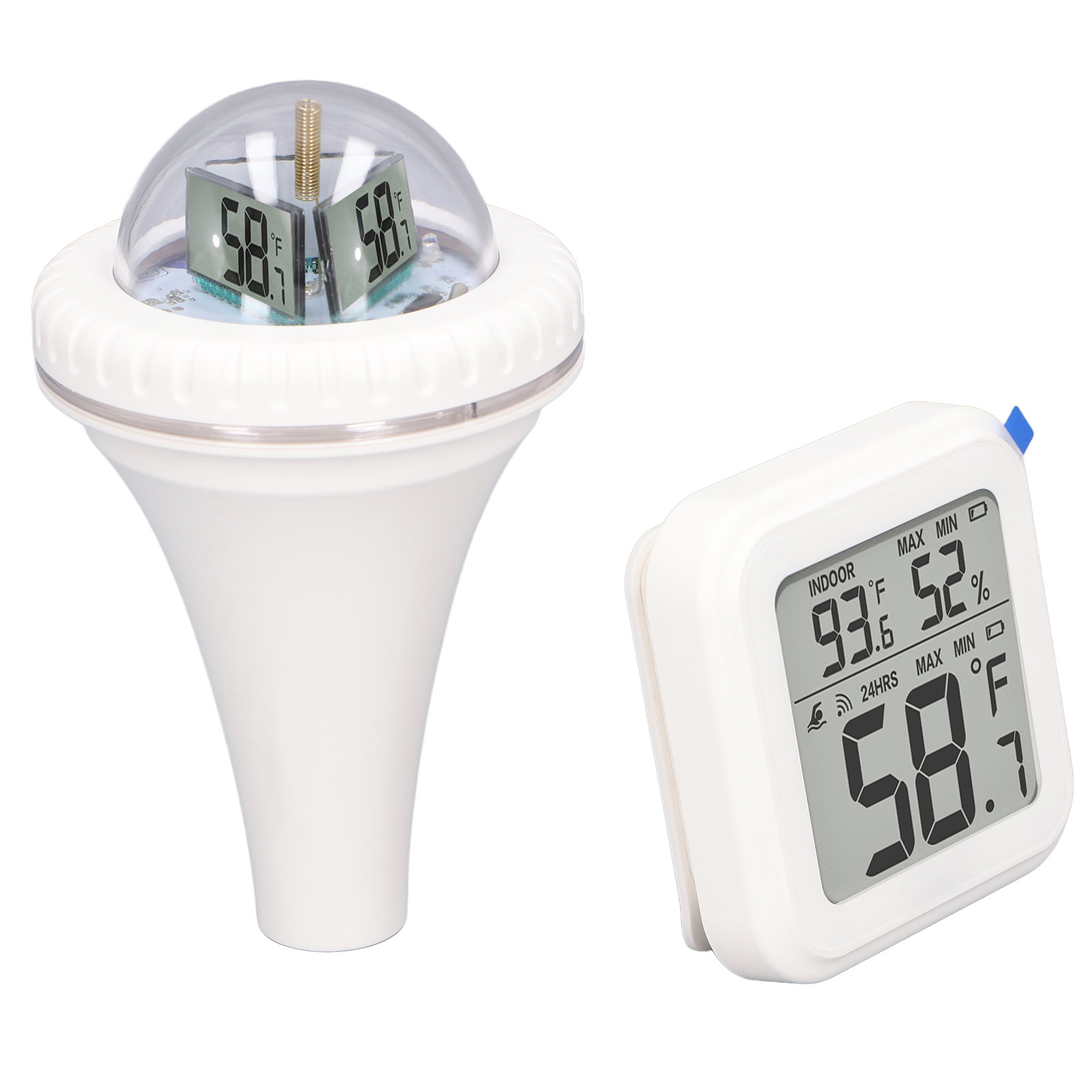 Kabelloses Poolthermometer, Hochpräzise, Mit Zeitaufzeichnung, Wasserdicht, Digitales Temperaturmessgerät