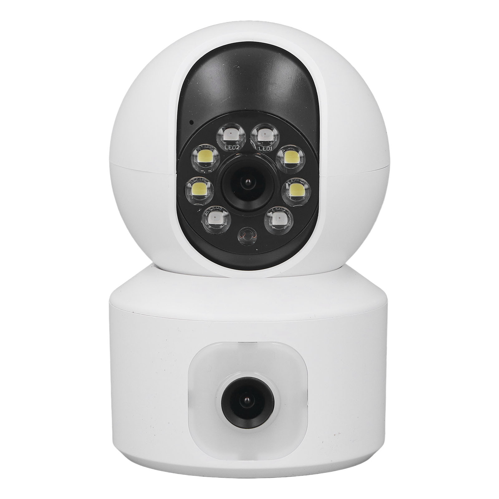 Sicherheitskamera Für Den Innenbereich, 360°-panorama, Dual-objektiv, Wlan, Baby- Und Haustierüberwachung