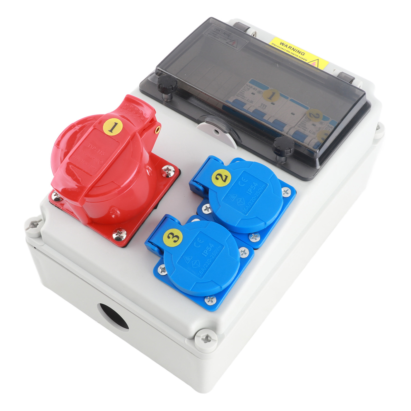 Industrielle, Wasserdichte Steckdosenbox Nach Europäischem Standard, 2er-pack, 2-adrig, 220–250 V, 16 A, 5-adrig, 380-v-leitungsschutzschalter, 415 V, 16 A, C16