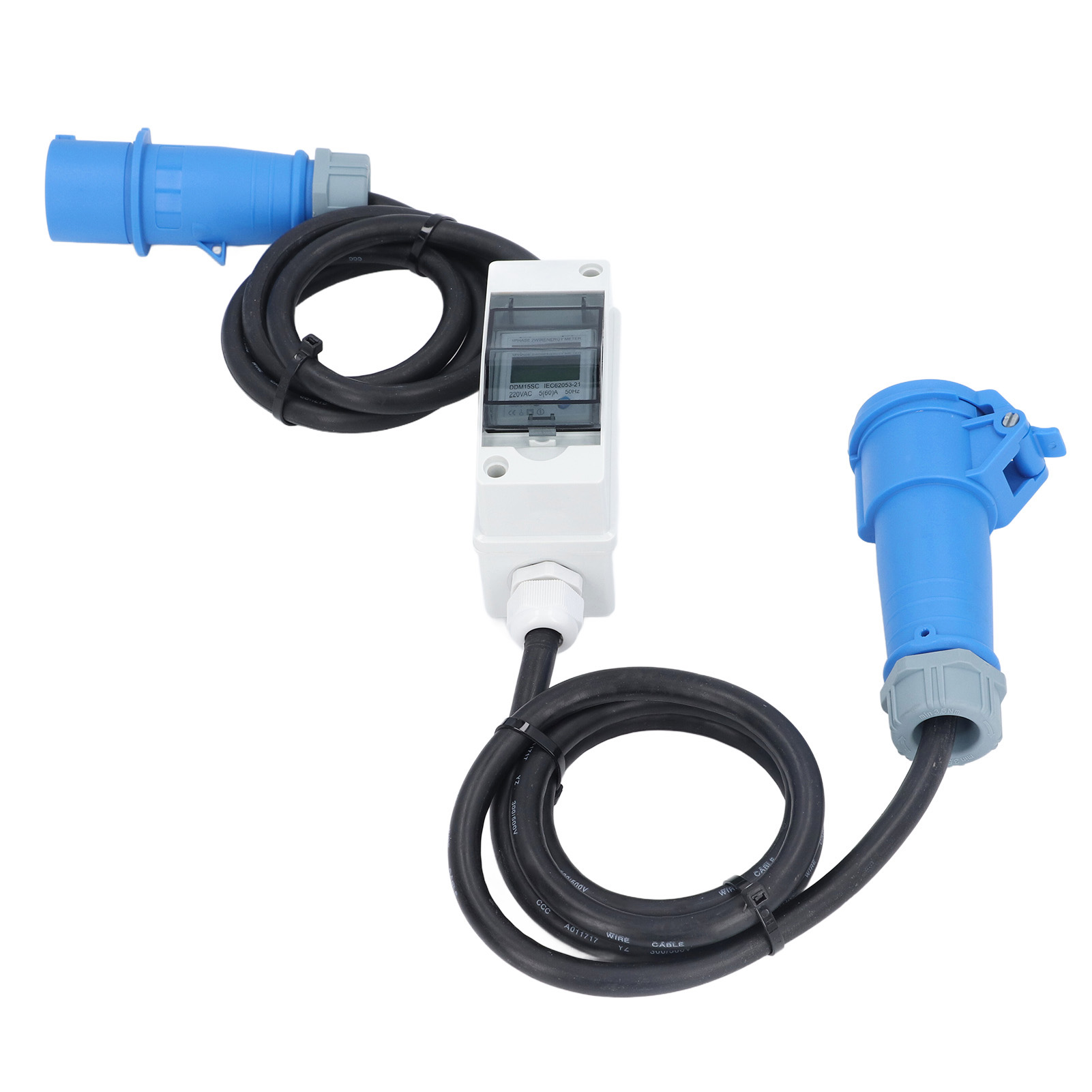 Wechselstrom 220 V – 3-poliger Cee-stecker, 250 V, 16 A Mit Digitalem Lcd-messgerät, Für Wohnmobile Und Elektrofahrzeuge