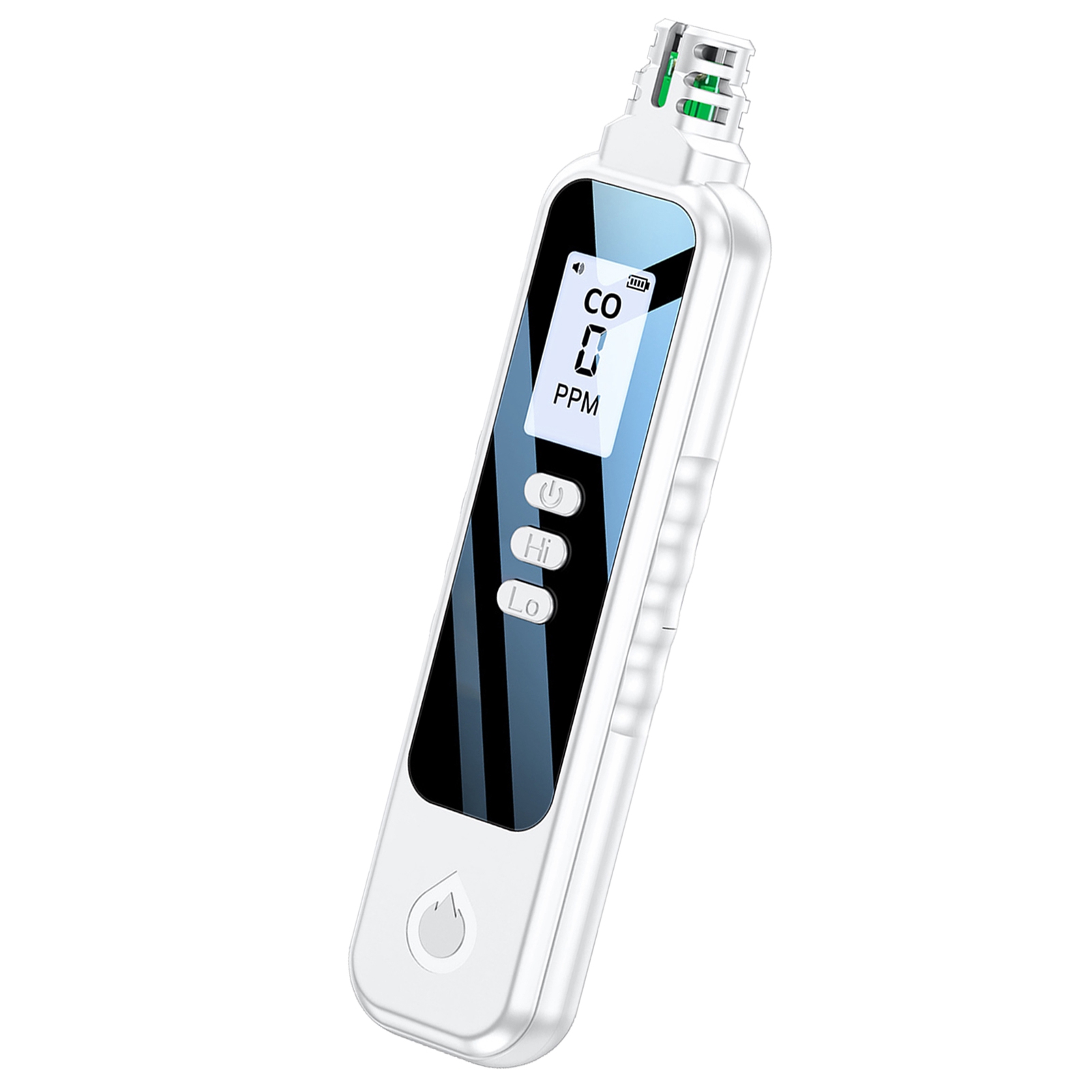 Hochempfindlicher, Tragbarer Gasdetektor Mit Hintergrundbeleuchtetem Lcd-bildschirm, Weiß, Ideal Für Camping Und Outdoor-aktivitäten.