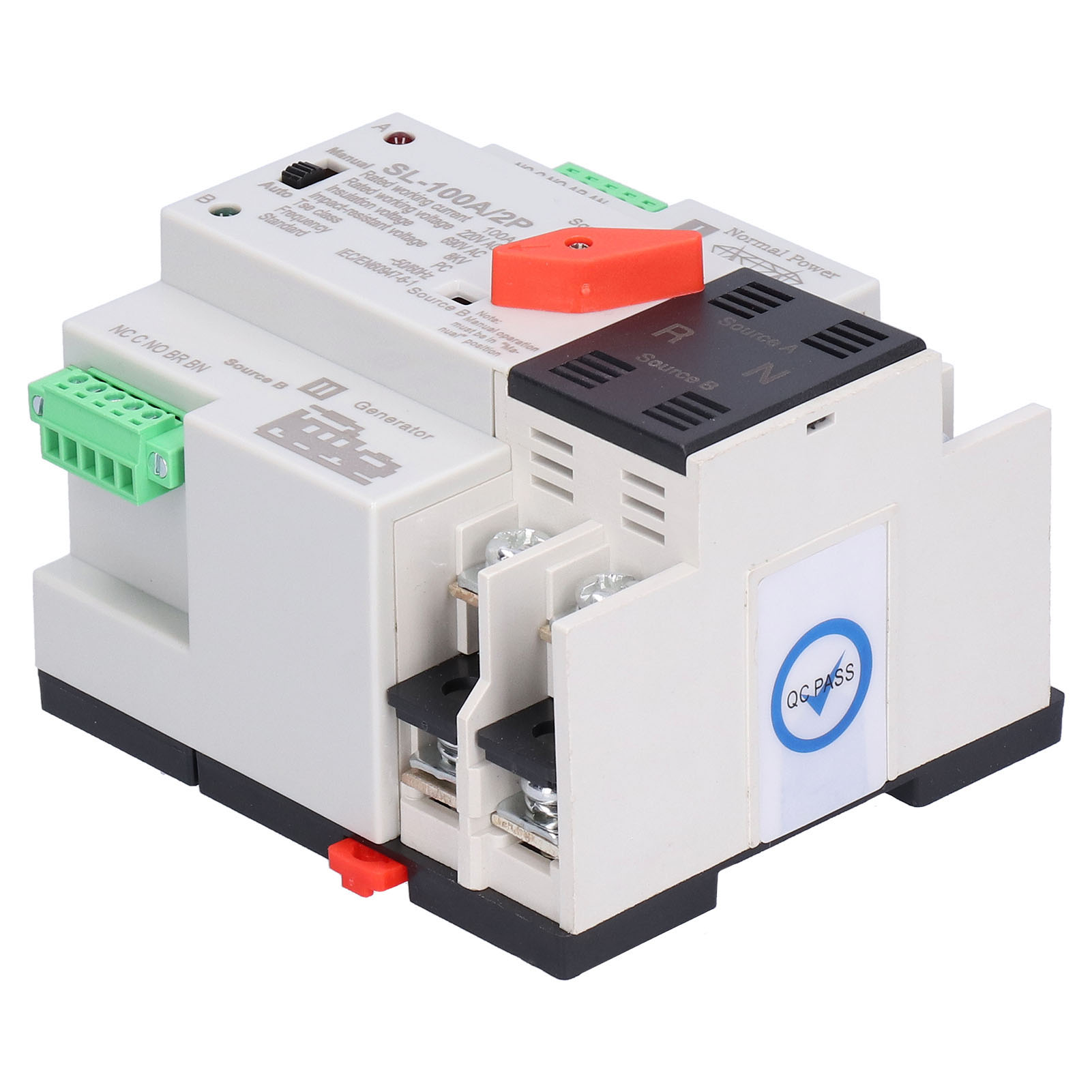 Automatischer 2-strom-usv (unterbrechungsfreie Umschaltung) 2p 100a Pc Isolationstyp Ats 220v Ac
