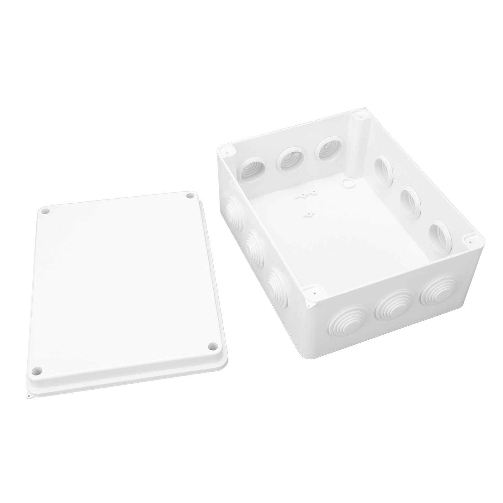 Ip65 Wasserdichte Außenanschlussdose, Regensicher, 255 X 200 X 120 Mm, Universelles Elektrogehäuse Mit Gummistopfen