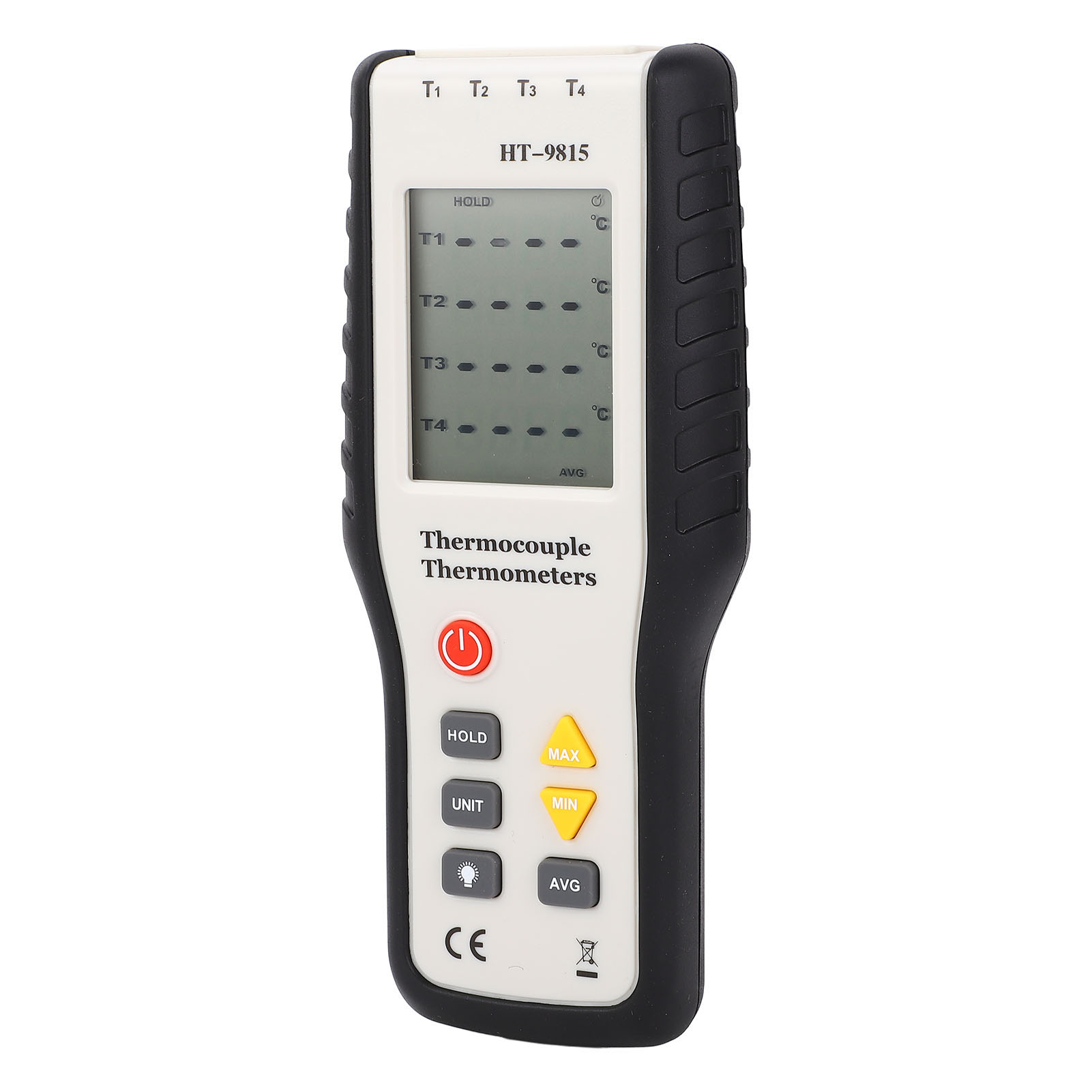 Tragbares 4-kanal-thermoelement-thermometer, Hohe Präzision, Digitalanzeige
