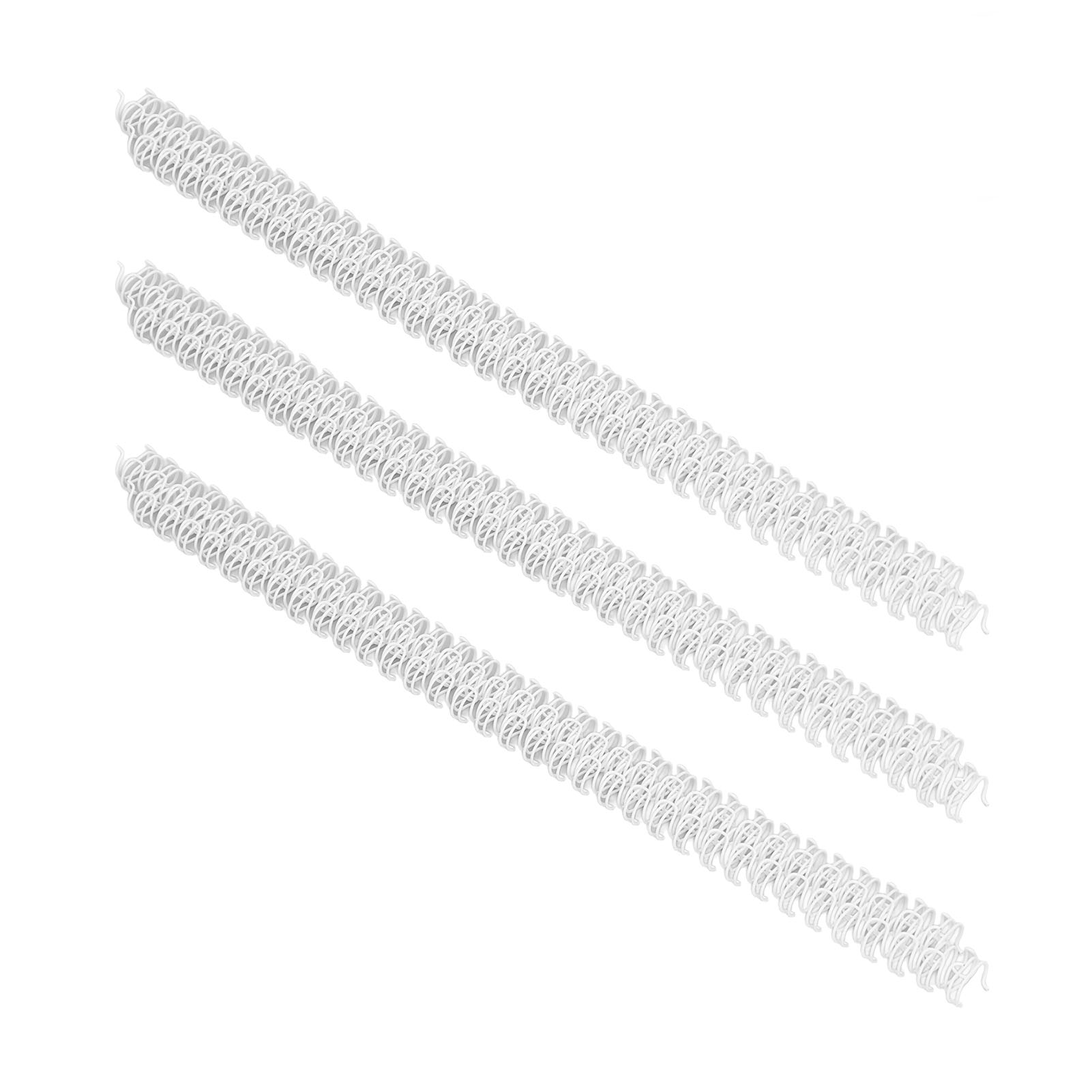 100 Doppelspiral-metallbindungsdrähte, 34 Zähne, Teilung 3:1, 7,9 Mm Durchmesser, Kapazität 40 Blatt, Weiß