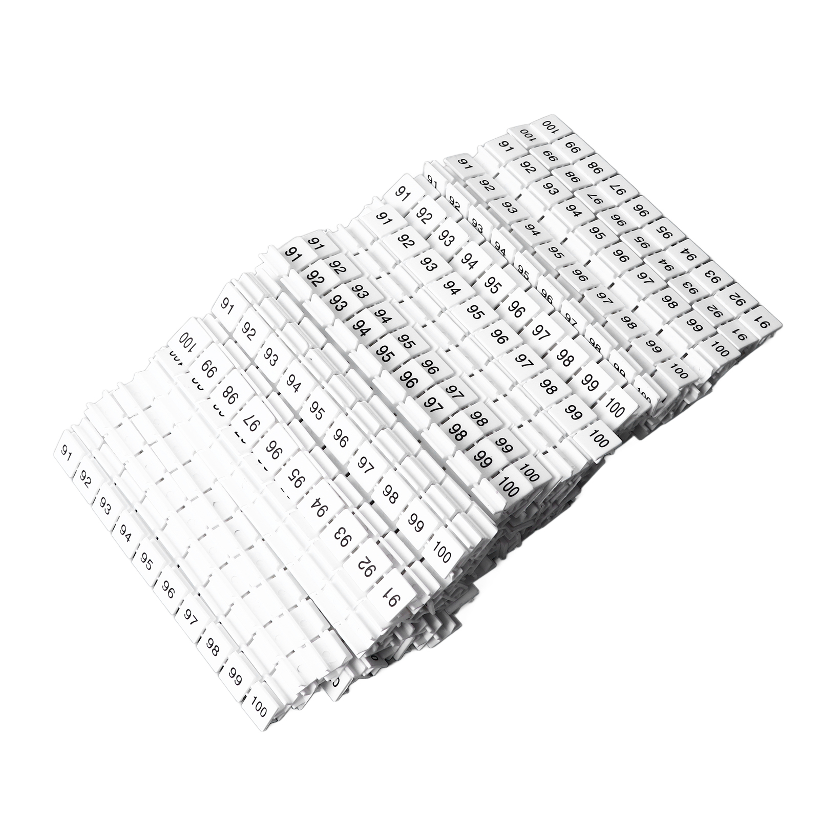 100 Markierungsetiketten Für Klemmenblöcke 91 – Leicht Zuschneidbares Nylon-markierungsband (100 Stück) Für Uk10n