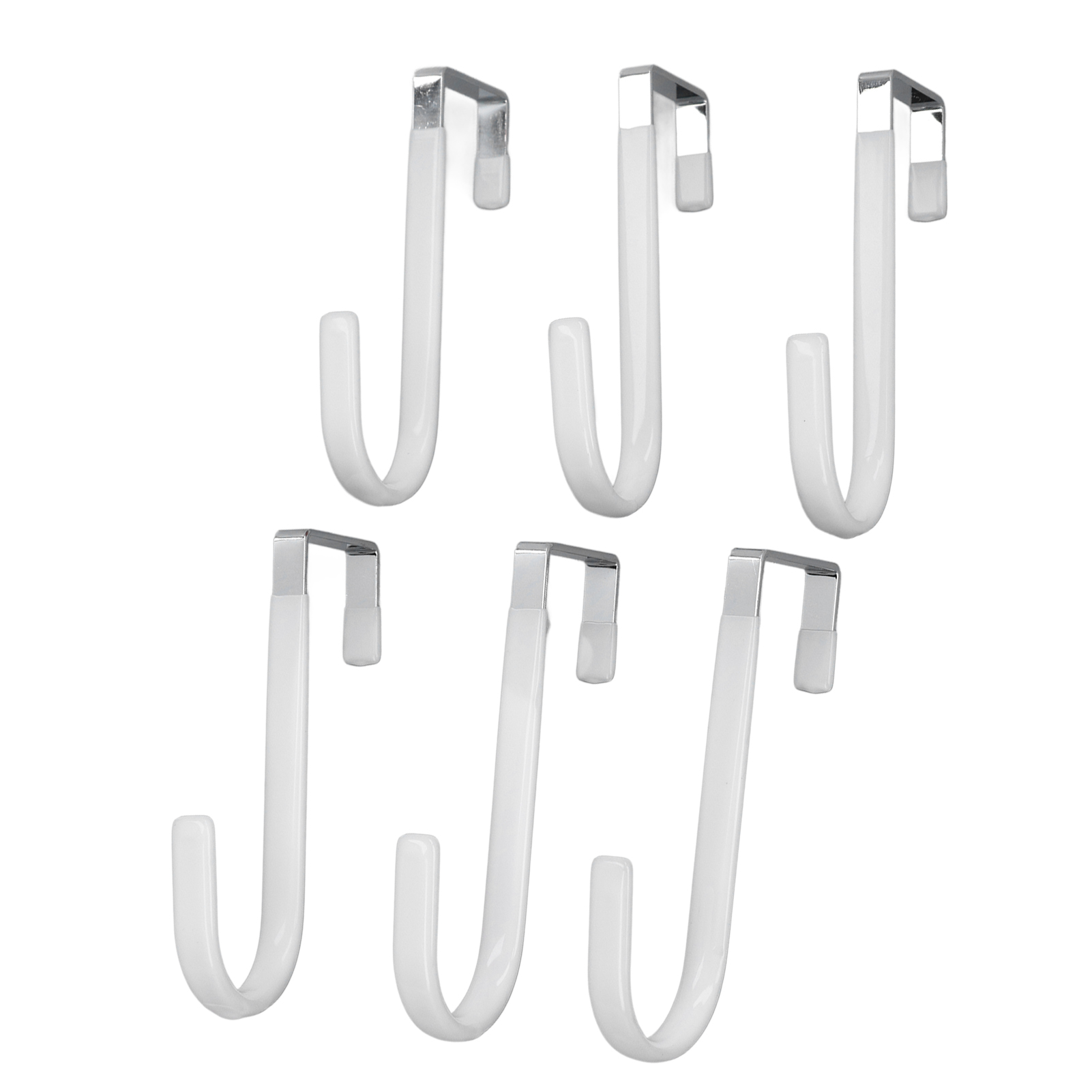 Set Mit 6 Robusten Türhaken Mit Kratzfestem Gummischutz Zum Aufhängen Von Mänteln, Handtüchern, Hüten Und Jacken.