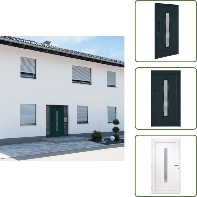 Haustür Anthrazit 108x208 Cm Pvc - Haustür - Eingangstür - Antracite Tür - Pvc Tür - Thermoisolierung