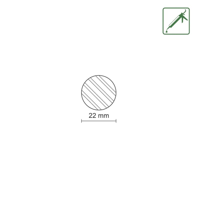 Rundstab 100 Cm 22 X 22 Mm Fichte/kiefer Sockelleiste - Fn Neuhofer