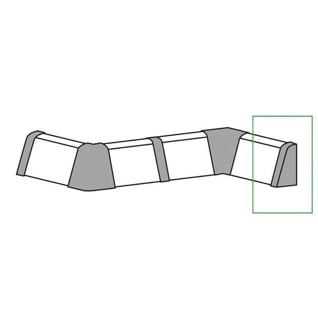 Neuhofer Endstück 10 X 20 X 60 Mm Uni Grau Sockelleiste