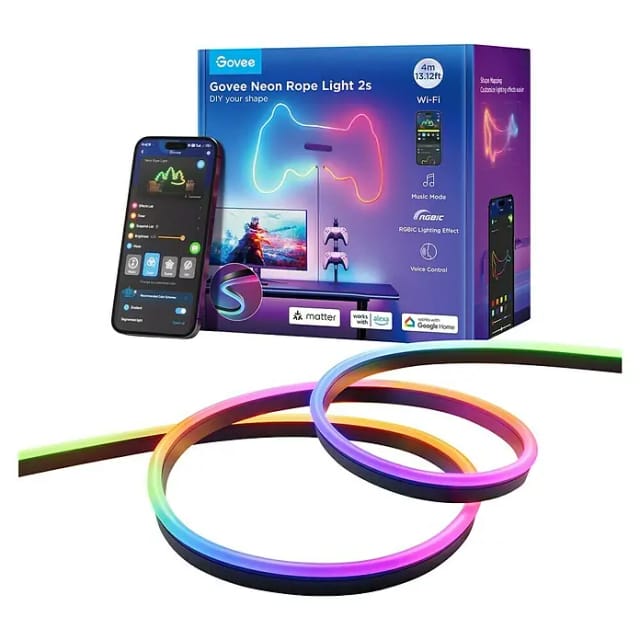 Govee Neon Strip Light 4 Meter Black Matter Ready