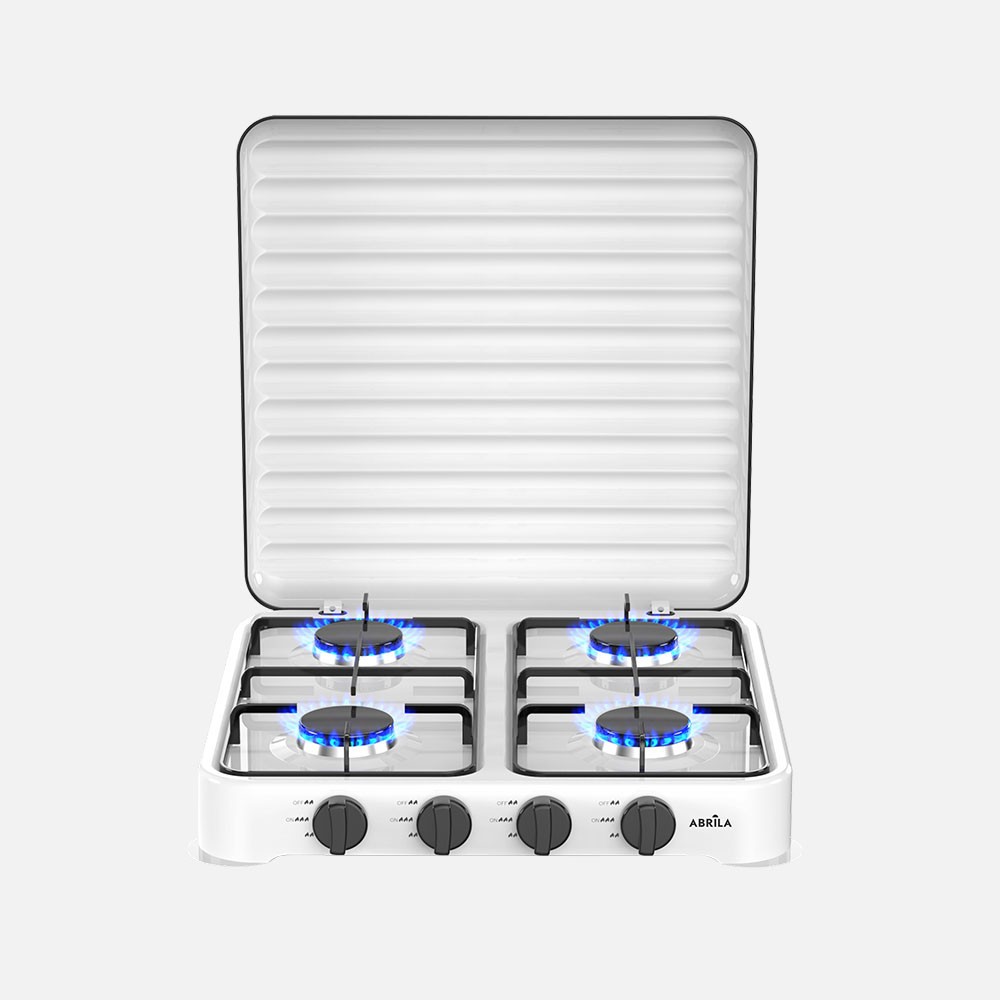 Gas-kochfeld Foster Weiß Butan 8800w 4 Brenner Nur Außen