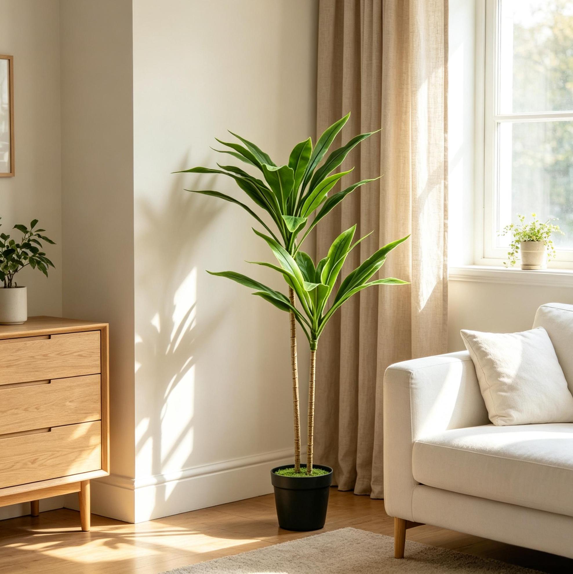 Künstliche Cordyline Im Topf 90 Cm, 29 Blätter, Peva, Innen & Außen, Grün Okmyhome
