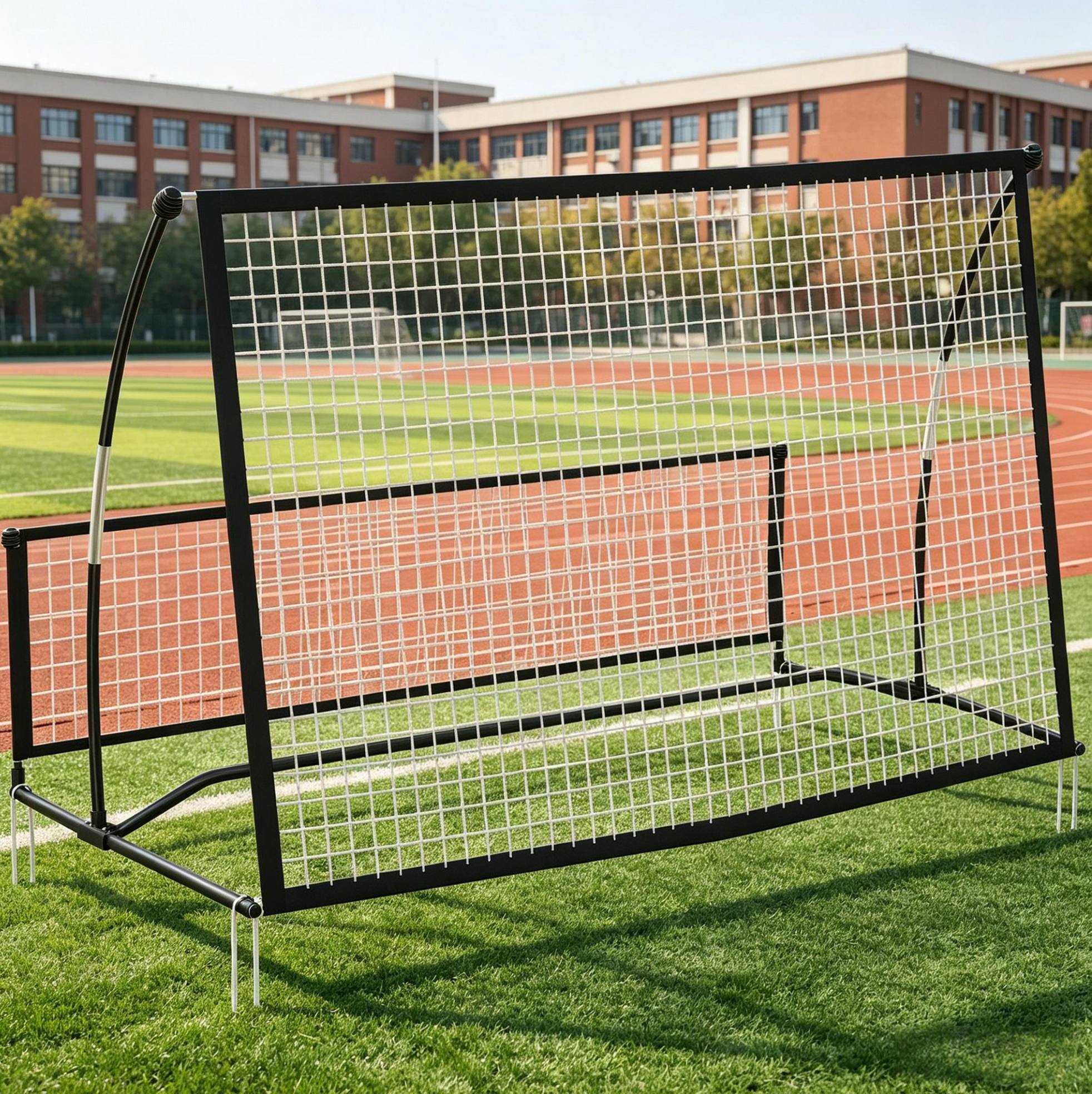 2-in-1 Doppelseitiges Fußball-rebound-netz 200 X 94 X 122 Cm Mit Tasche Okmyhome
