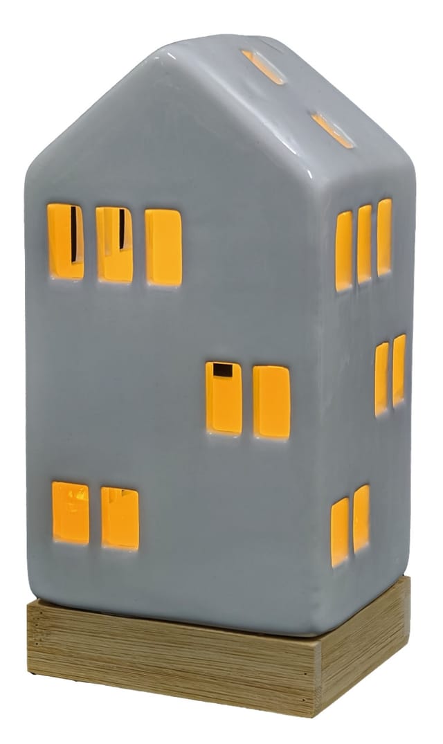 Lichthaus Keramik 9 X 7 X 18 Cm Weiß Figur - Trendline
