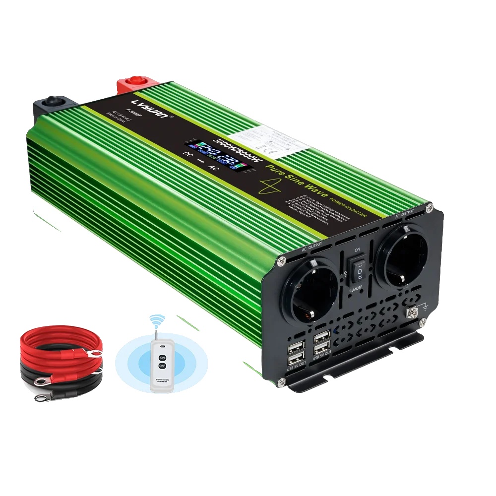 Wechselrichter, Reine Sinuswelle, Intelligentes Lcd-display, 24v 3000w-6000w